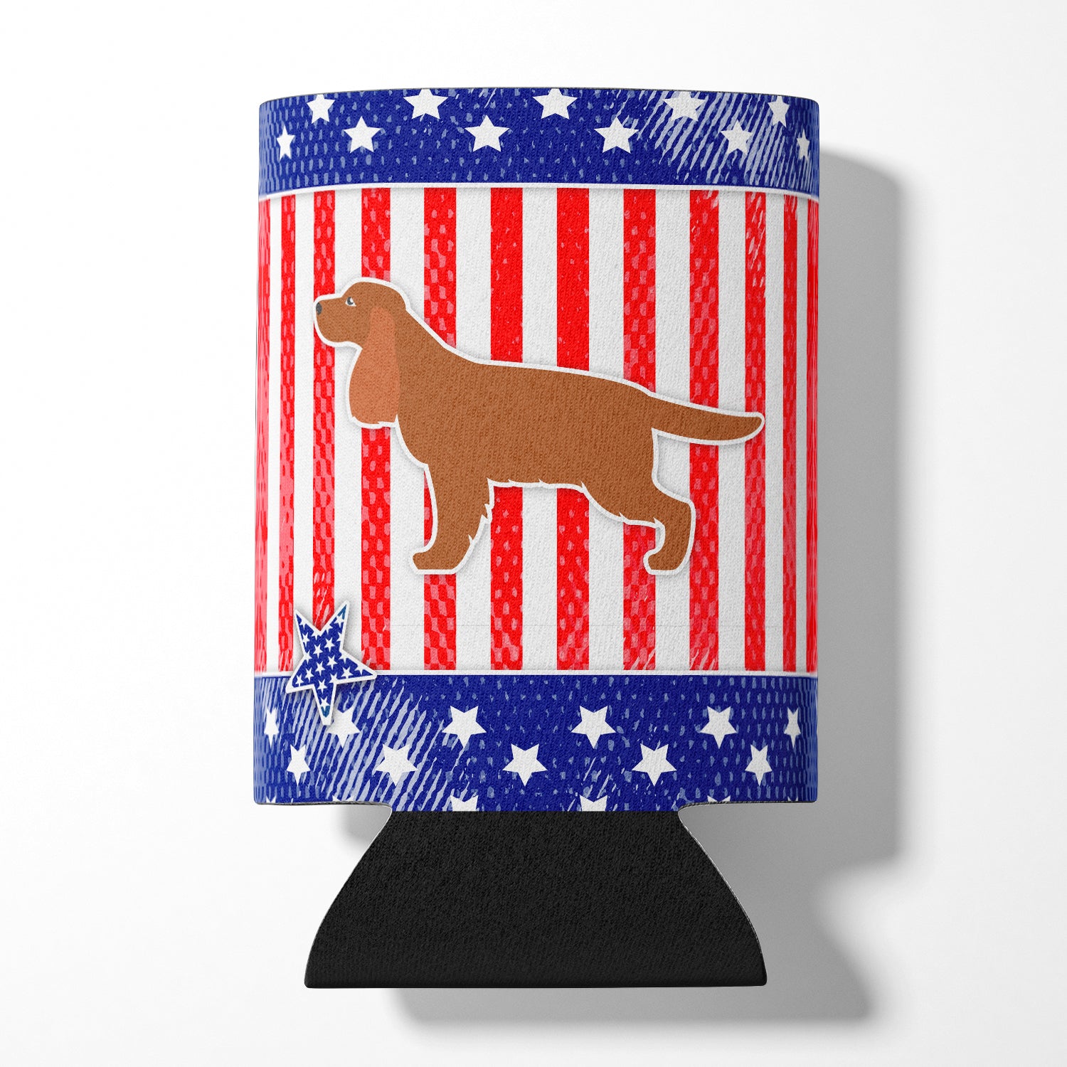 USA Patriotic English Cocker Spaniel Can or Bottle Hugger BB3312CC  the-store.com.