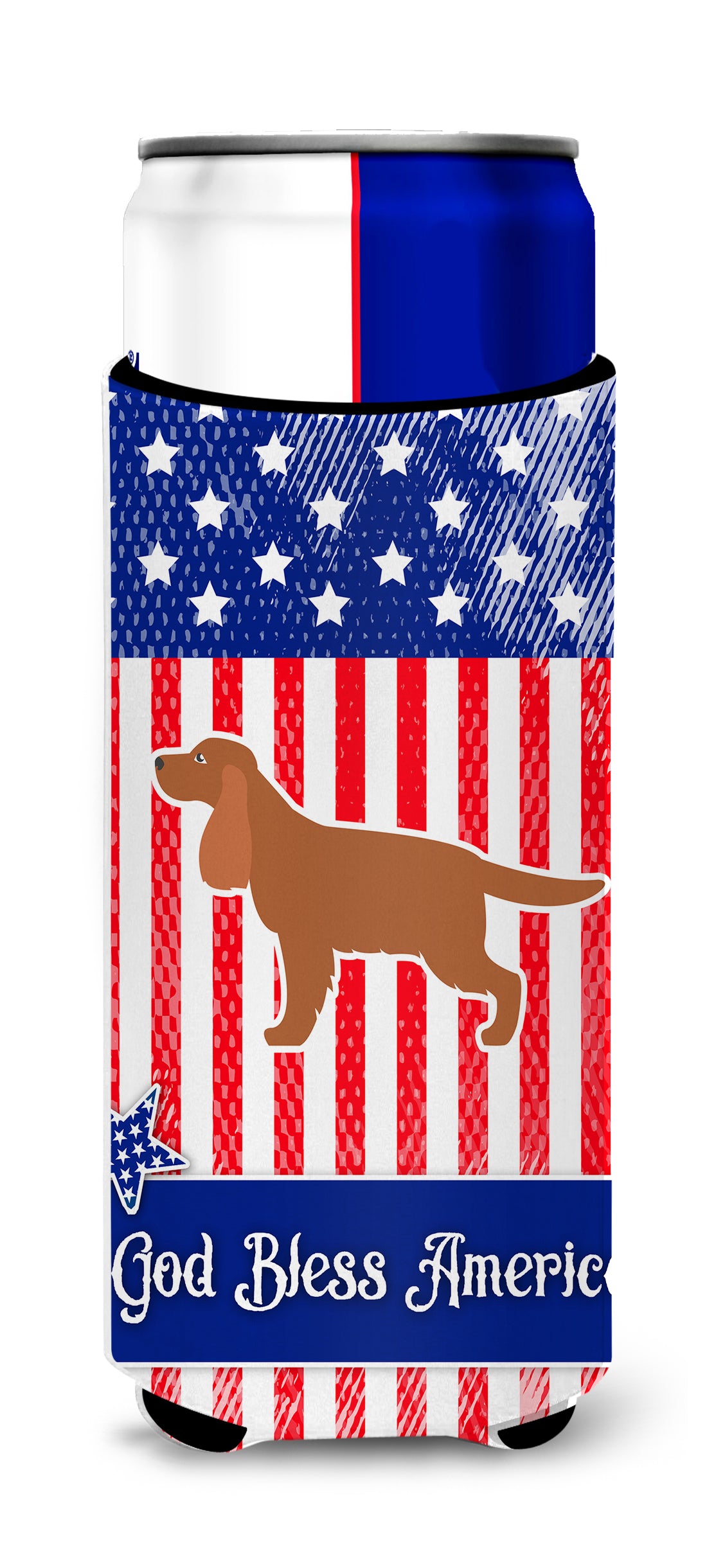 USA Patriotic English Cocker Spaniel  Ultra Hugger for slim cans BB3312MUK  the-store.com.