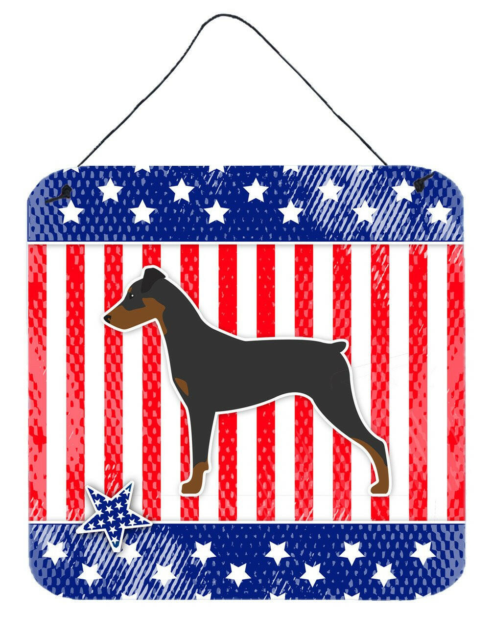 USA Patriotic German Pinscher Wall or Door Hanging Prints BB3313DS66 by Caroline's Treasures