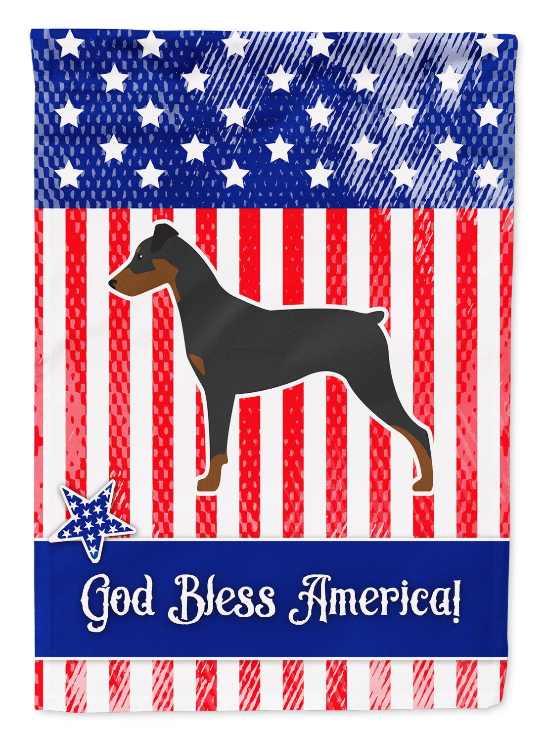 USA Patriotic German Pinscher Flag Garden Size BB3313GF  the-store.com.