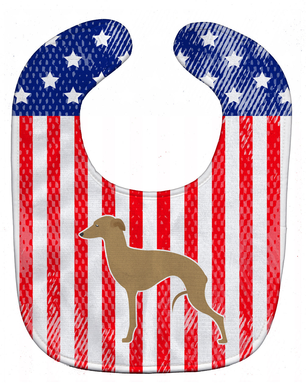 USA Patriotic Italian Greyhound Baby Bib BB3314BIB - the-store.com