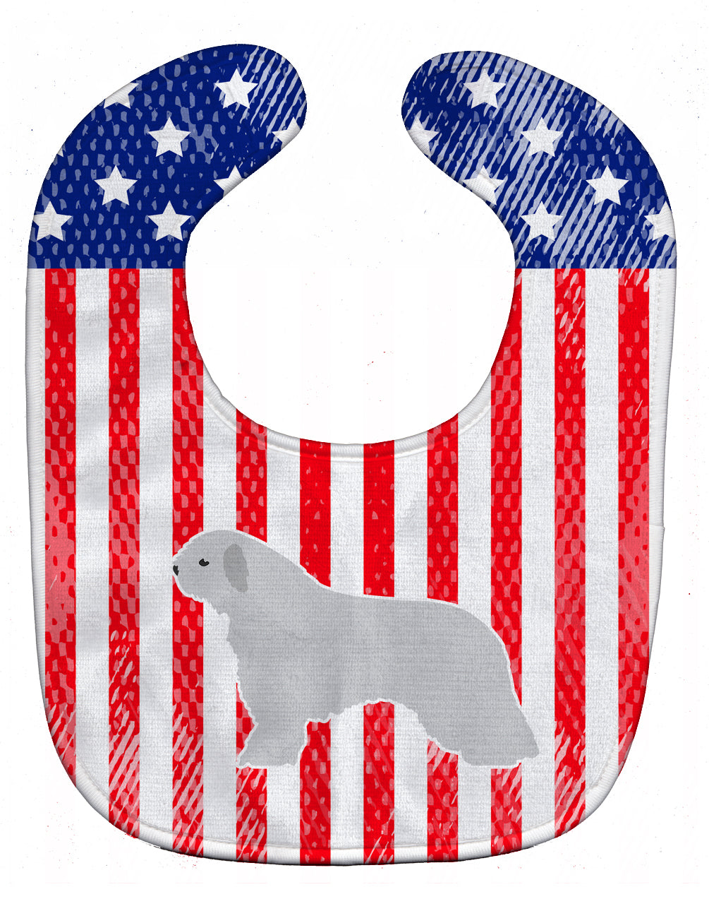 USA Patriotic Spanish Water Dog Baby Bib BB3315BIB - the-store.com