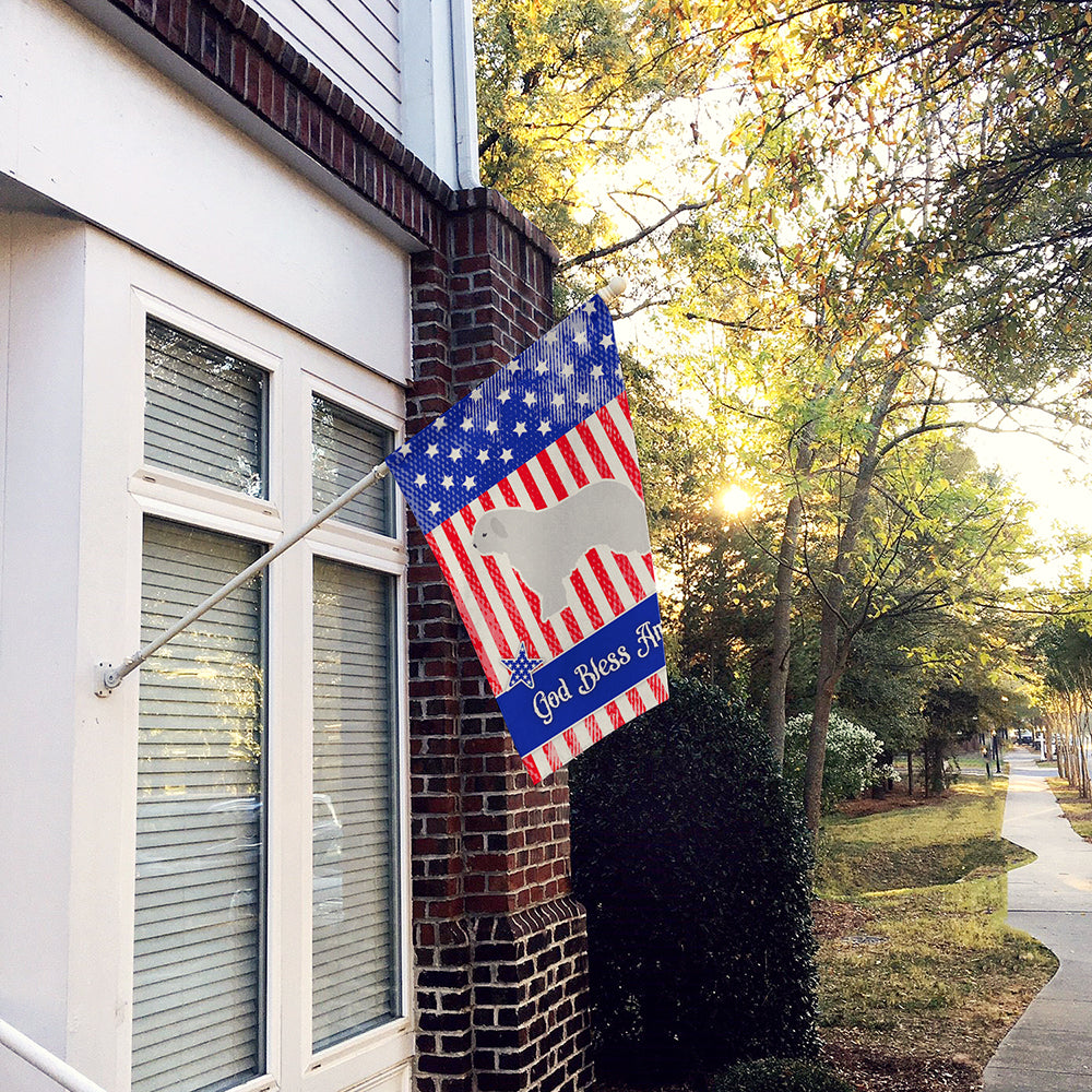 USA Patriotic Spanish Water Dog Flag Canvas House Size BB3315CHF  the-store.com.