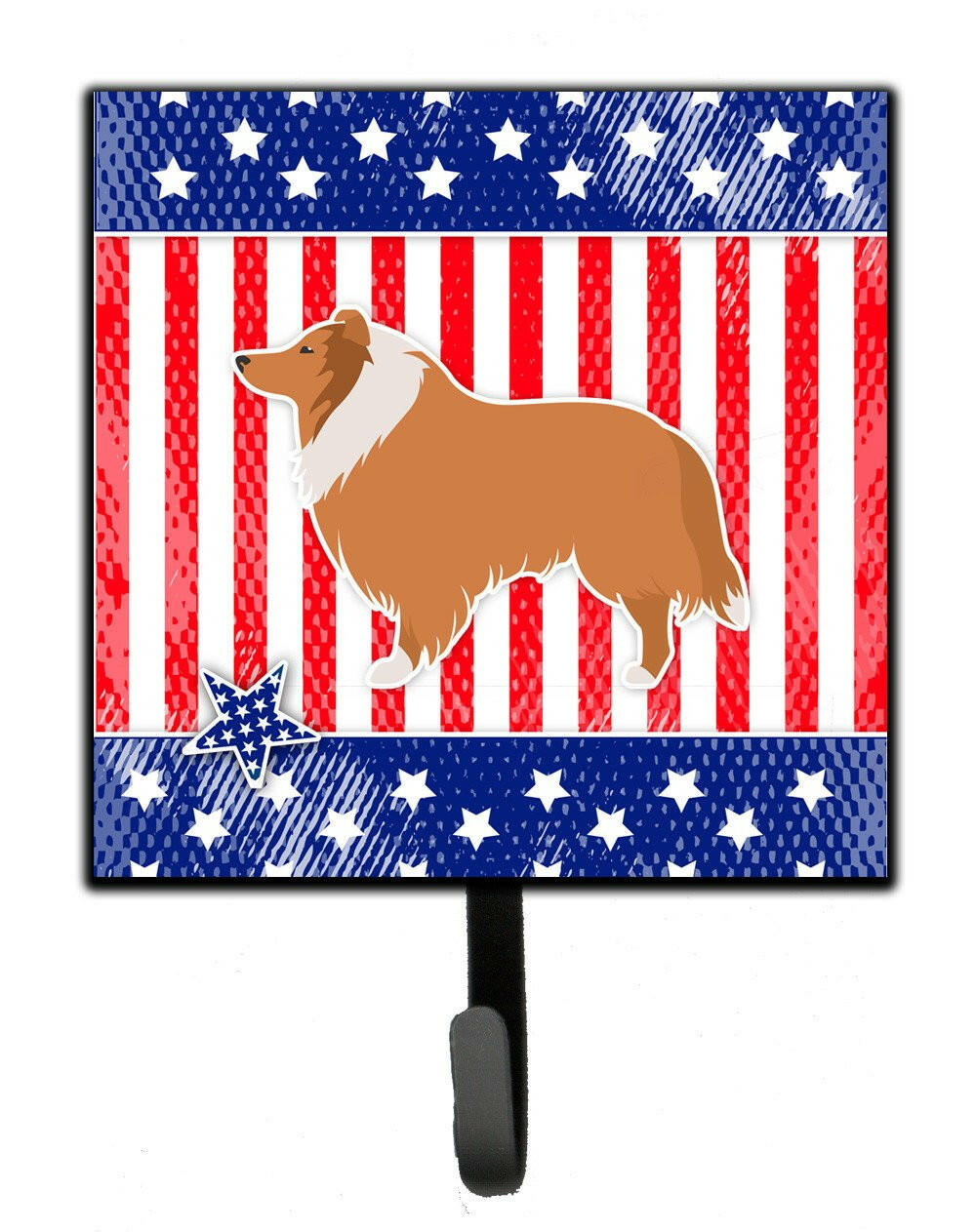 USA Patriotic Collie Leash or Key Holder BB3316SH4 by Caroline's Treasures