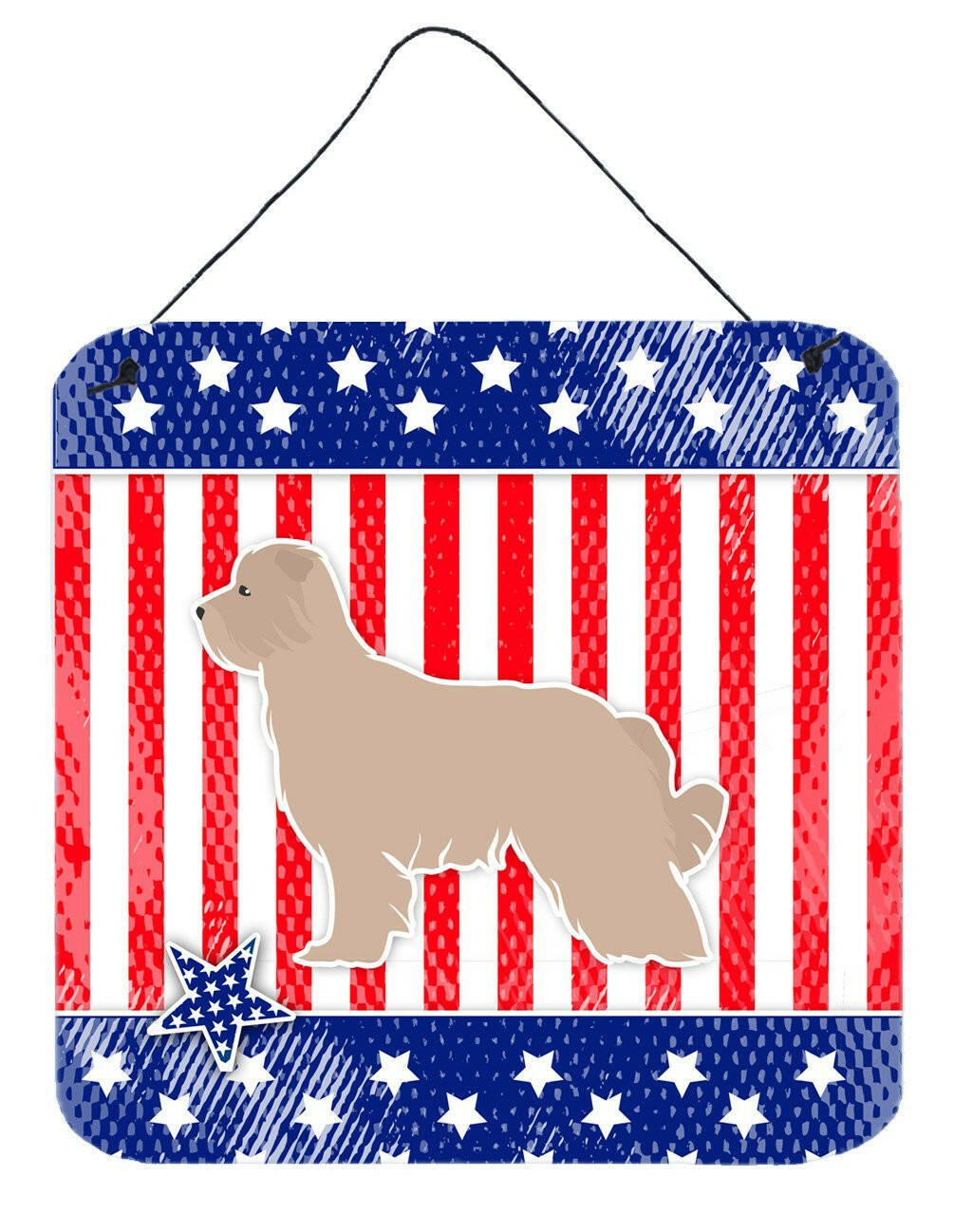 USA Patriotic Pyrenean Shepherd Wall or Door Hanging Prints BB3318DS66 by Caroline's Treasures