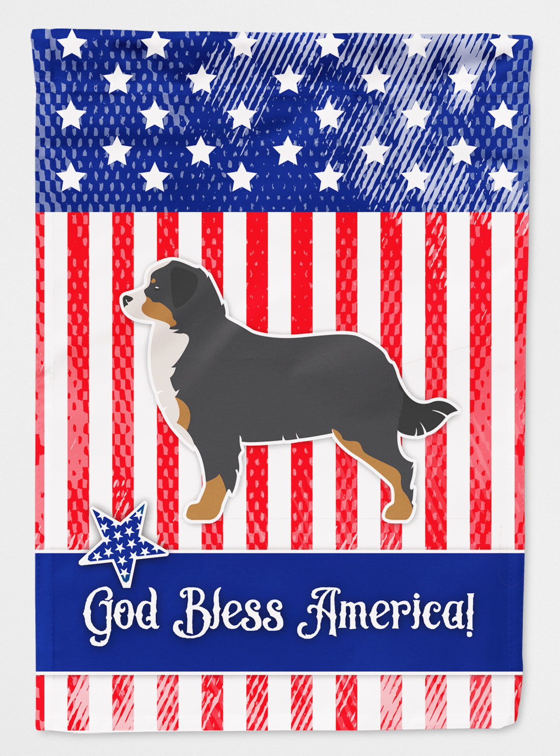 USA Patriotic Bernese Mountain Dog Flag Canvas House Size BB3319CHF  the-store.com.