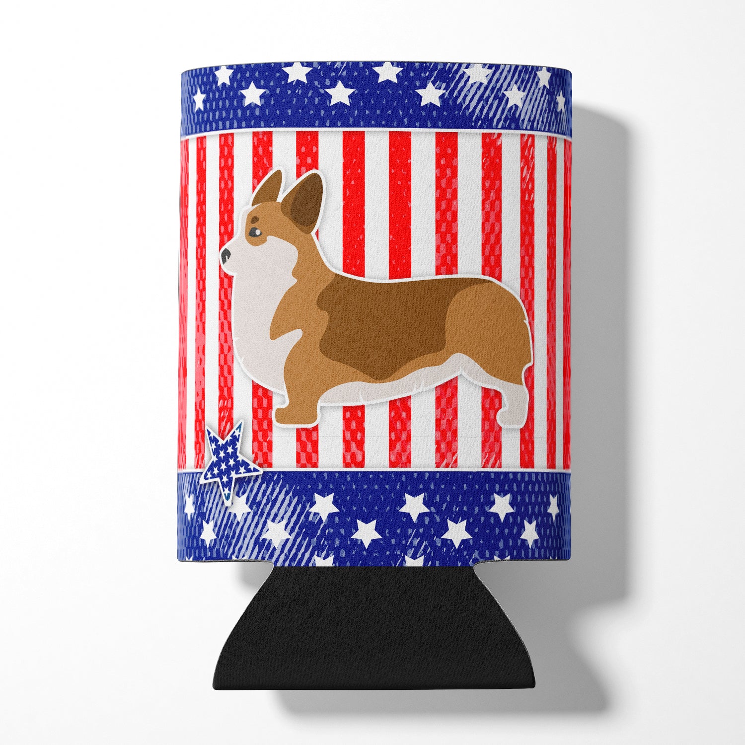 USA Patriotic Corgi Can or Bottle Hugger BB3320CC  the-store.com.