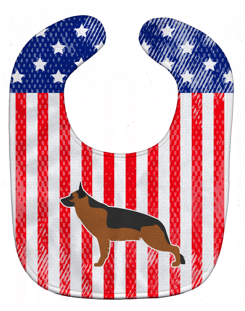 USA Patriotic German Shepherd Baby Bib BB3324BIB - the-store.com