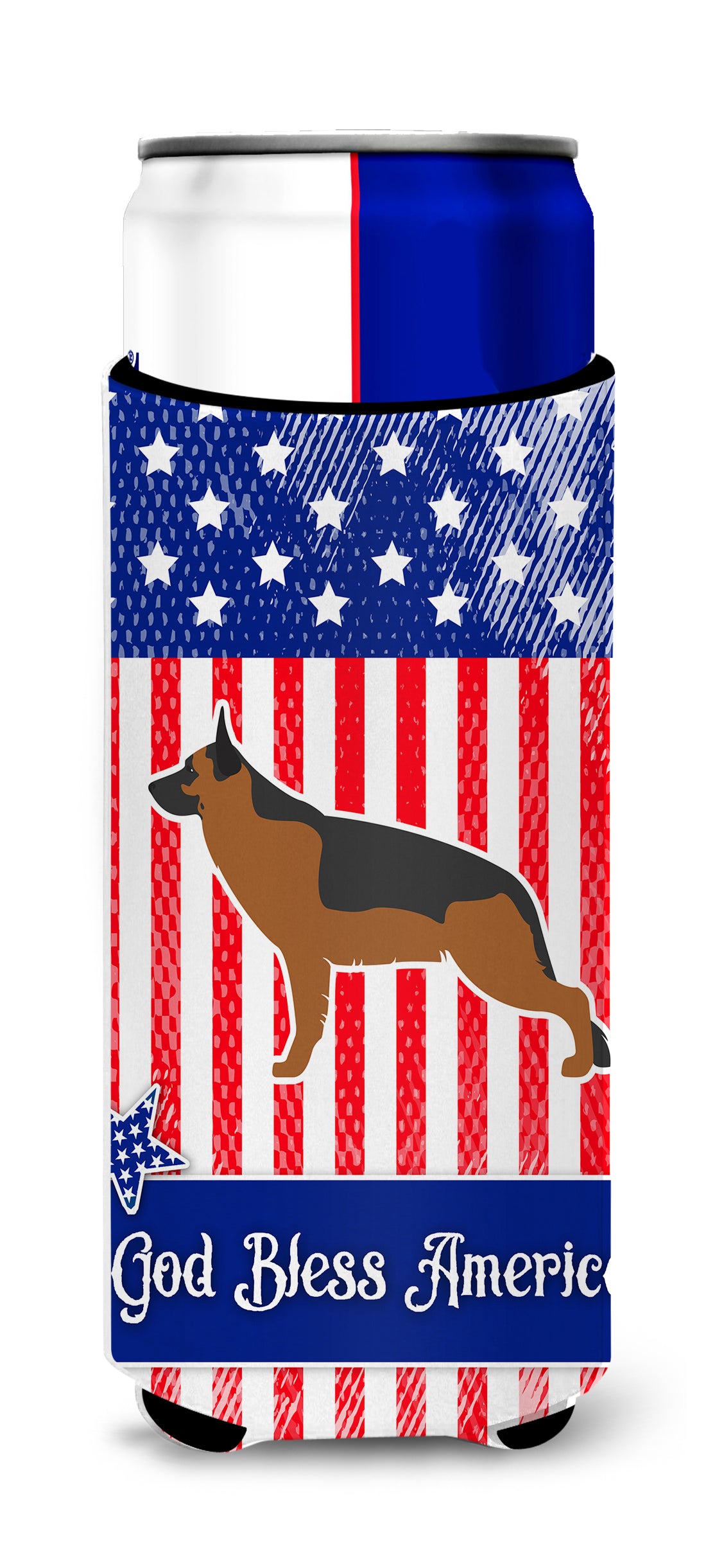 USA Patriotic German Shepherd  Ultra Hugger for slim cans BB3324MUK  the-store.com.