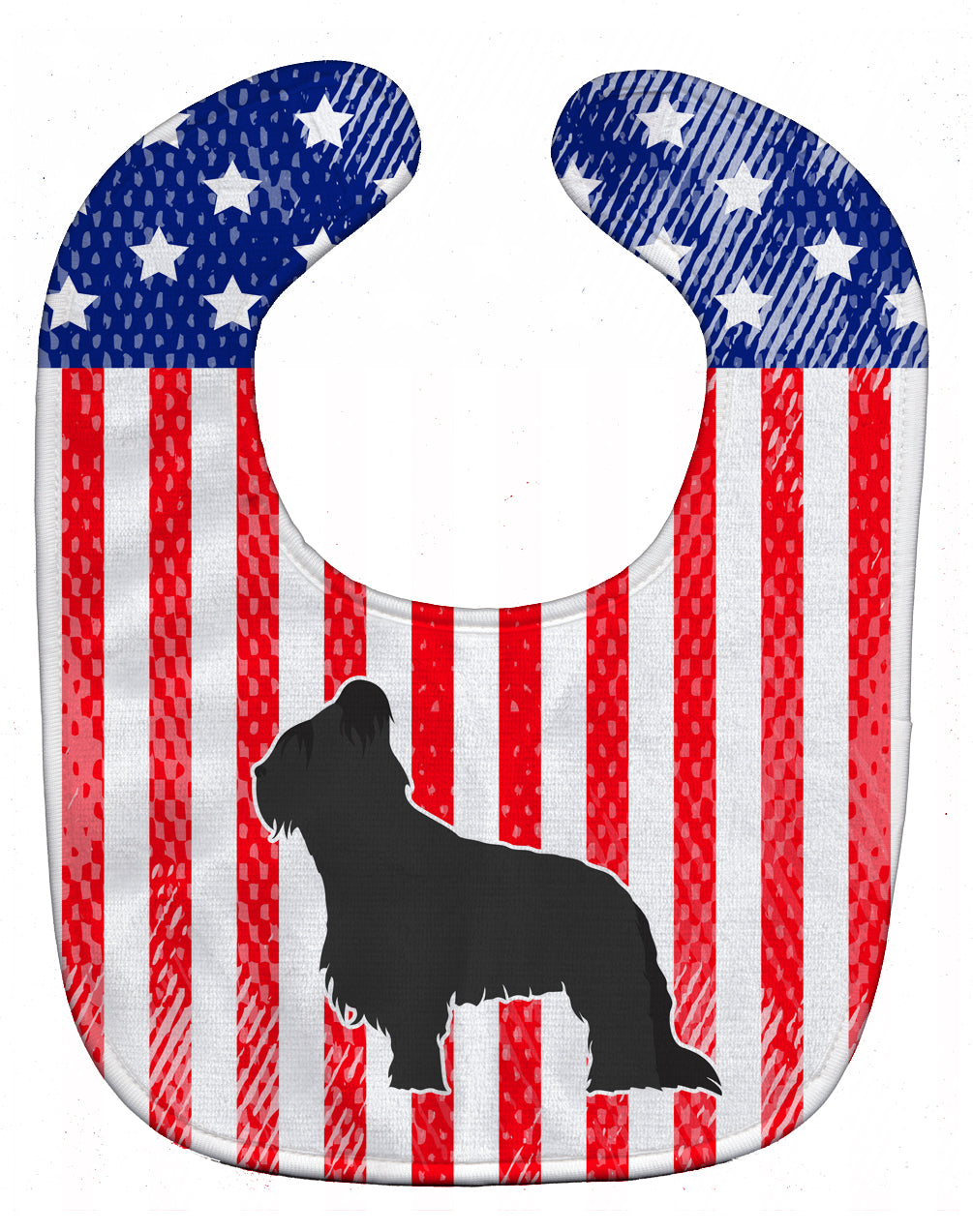 USA Patriotic Briard Baby Bib BB3326BIB - the-store.com