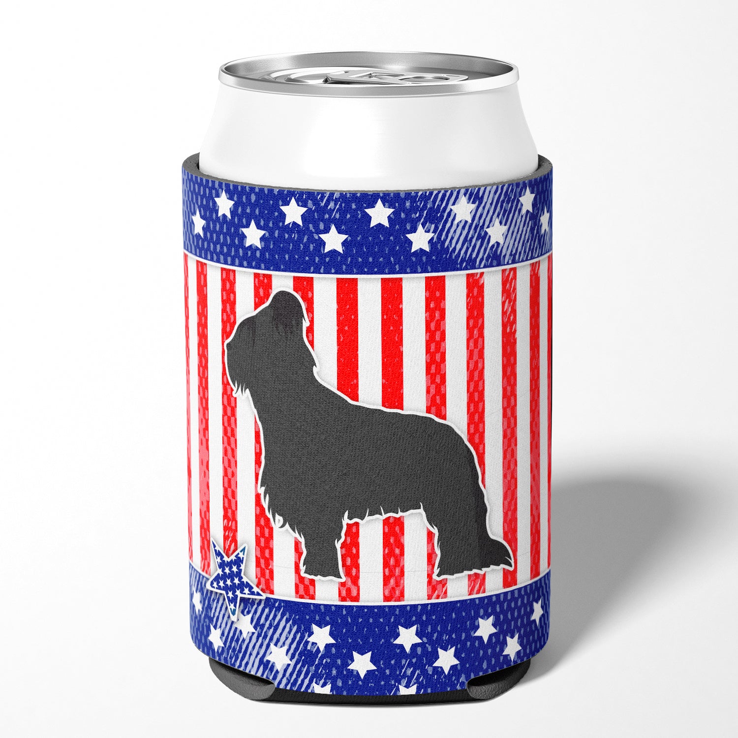 USA Patriotic Briard Can or Bottle Hugger BB3326CC  the-store.com.