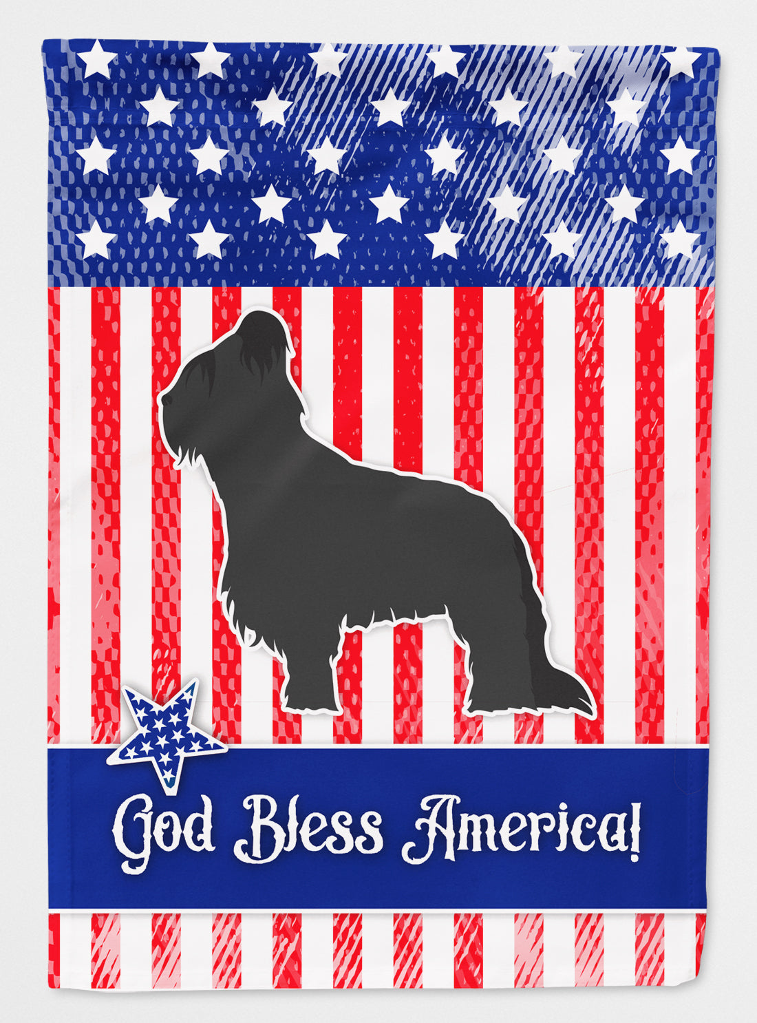 USA Patriotic Briard Flag Canvas House Size BB3326CHF  the-store.com.