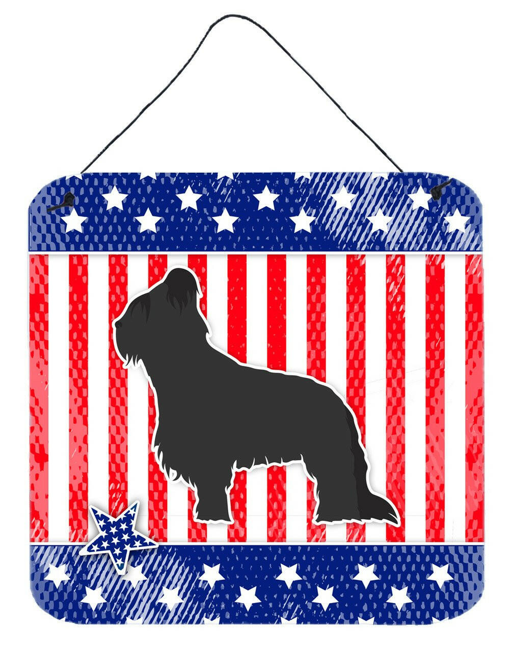 USA Patriotic Briard Wall or Door Hanging Prints BB3326DS66 by Caroline&#39;s Treasures