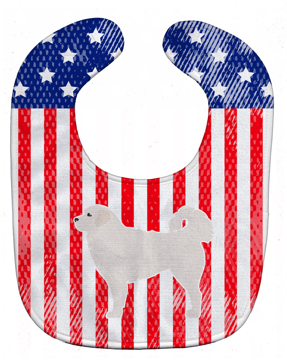 USA Patriotic Polish Tatra Sheepdog Baby Bib BB3327BIB - the-store.com