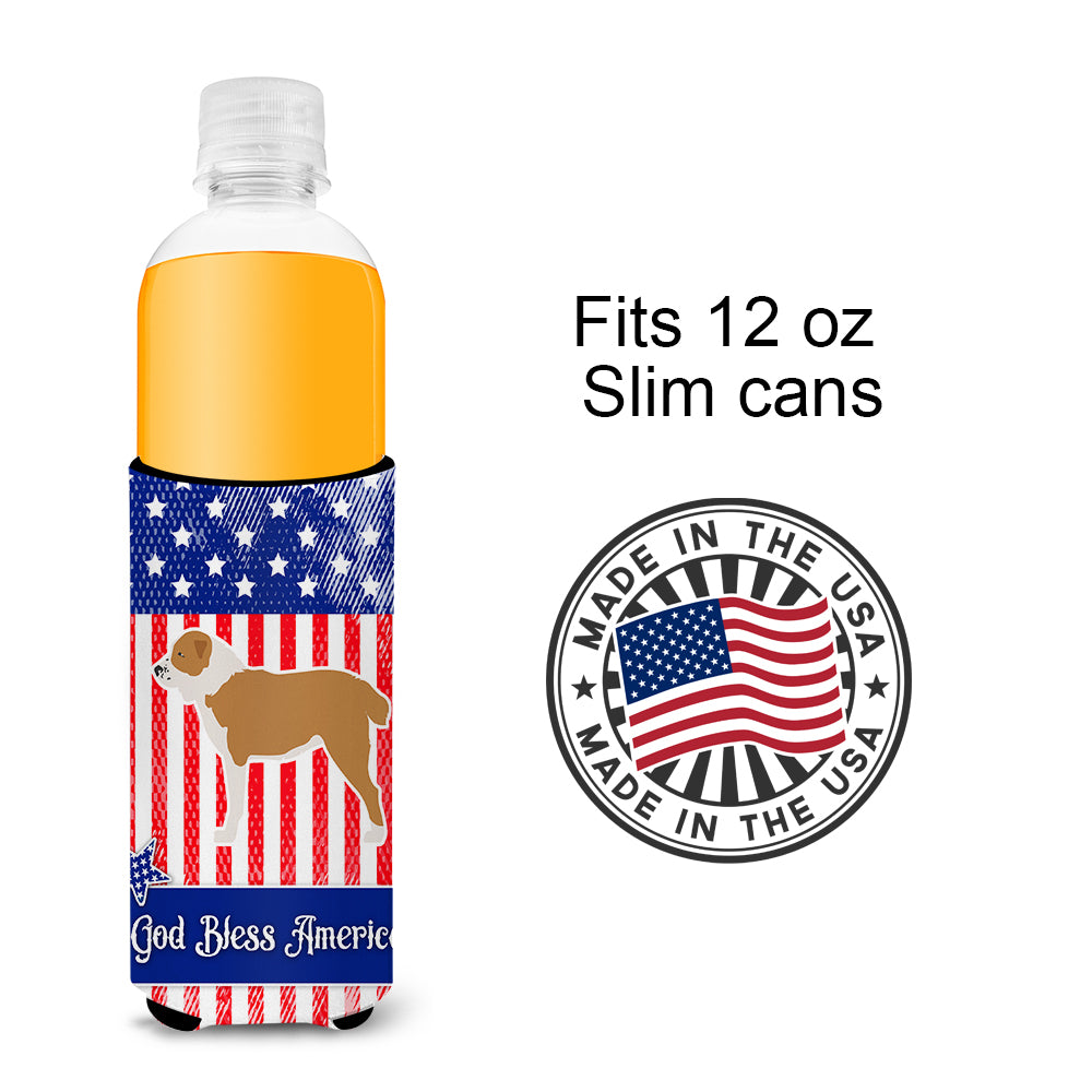 USA Patriotic Central Asian Shepherd Dog  Ultra Hugger for slim cans BB3328MUK  the-store.com.