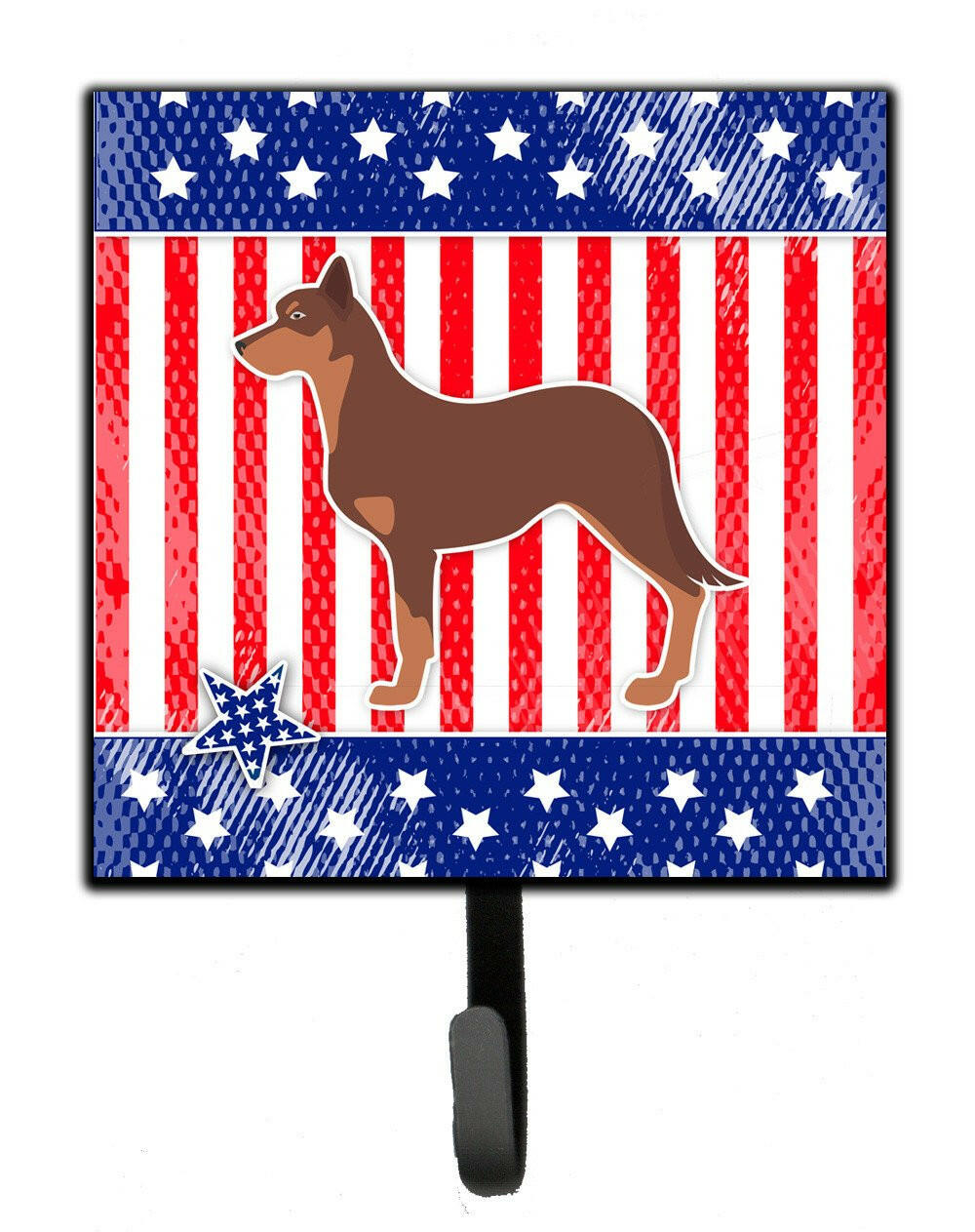 USA Patriotic Australian Kelpie Dog Leash or Key Holder BB3329SH4 by Caroline's Treasures