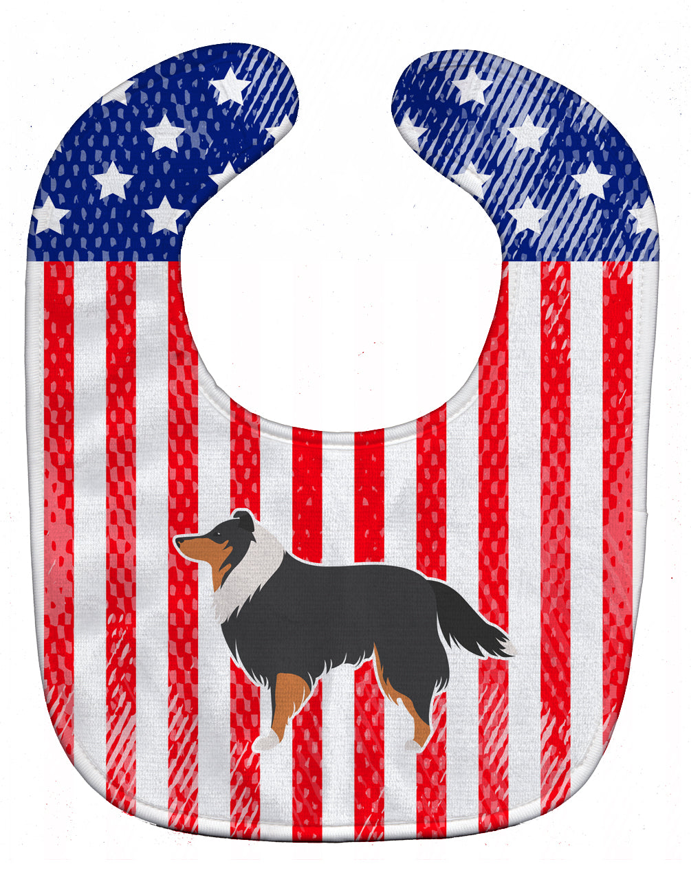 USA Patriotic Sheltie/Shetland Sheepdog Baby Bib BB3330BIB - the-store.com