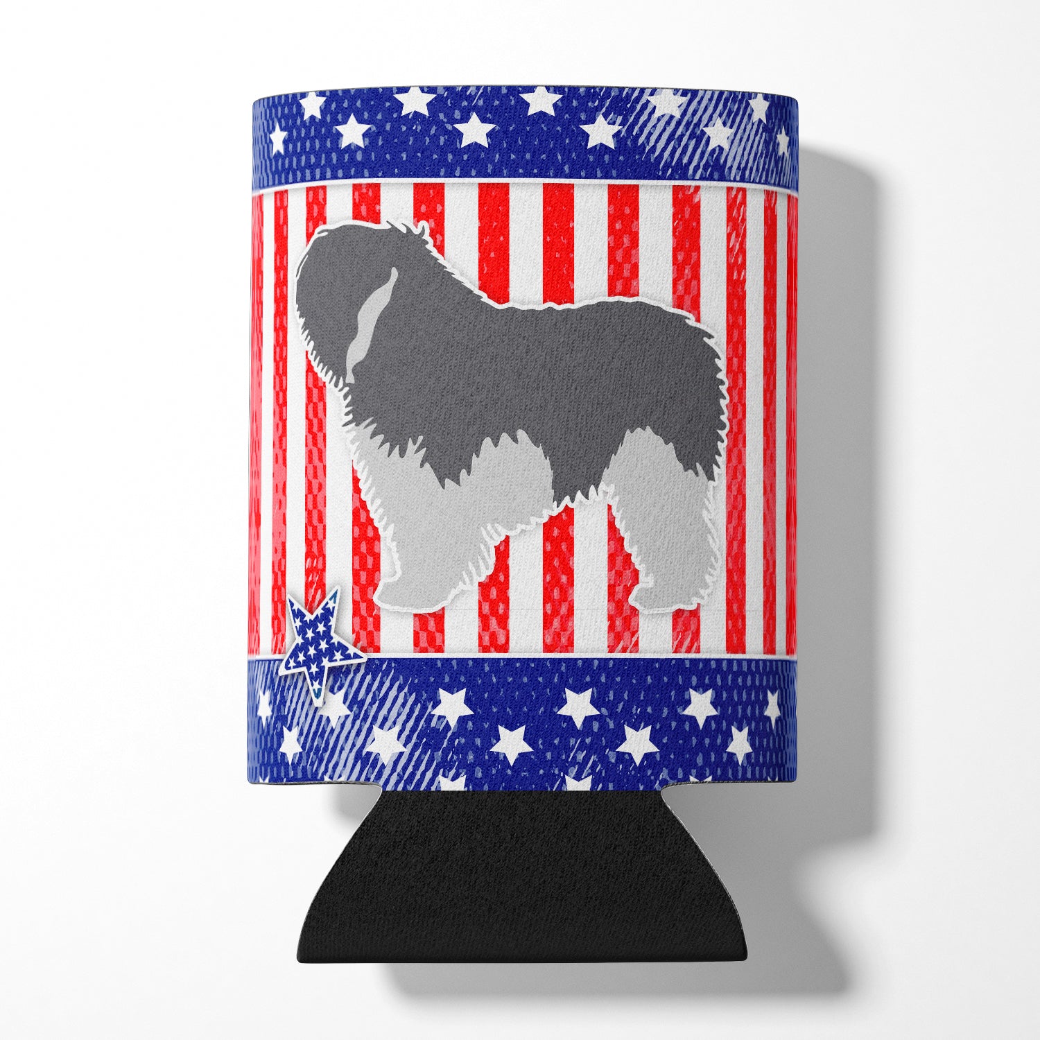 USA Patriotic Polish Lowland Sheepdog Dog Can or Bottle Hugger BB3332CC  the-store.com.