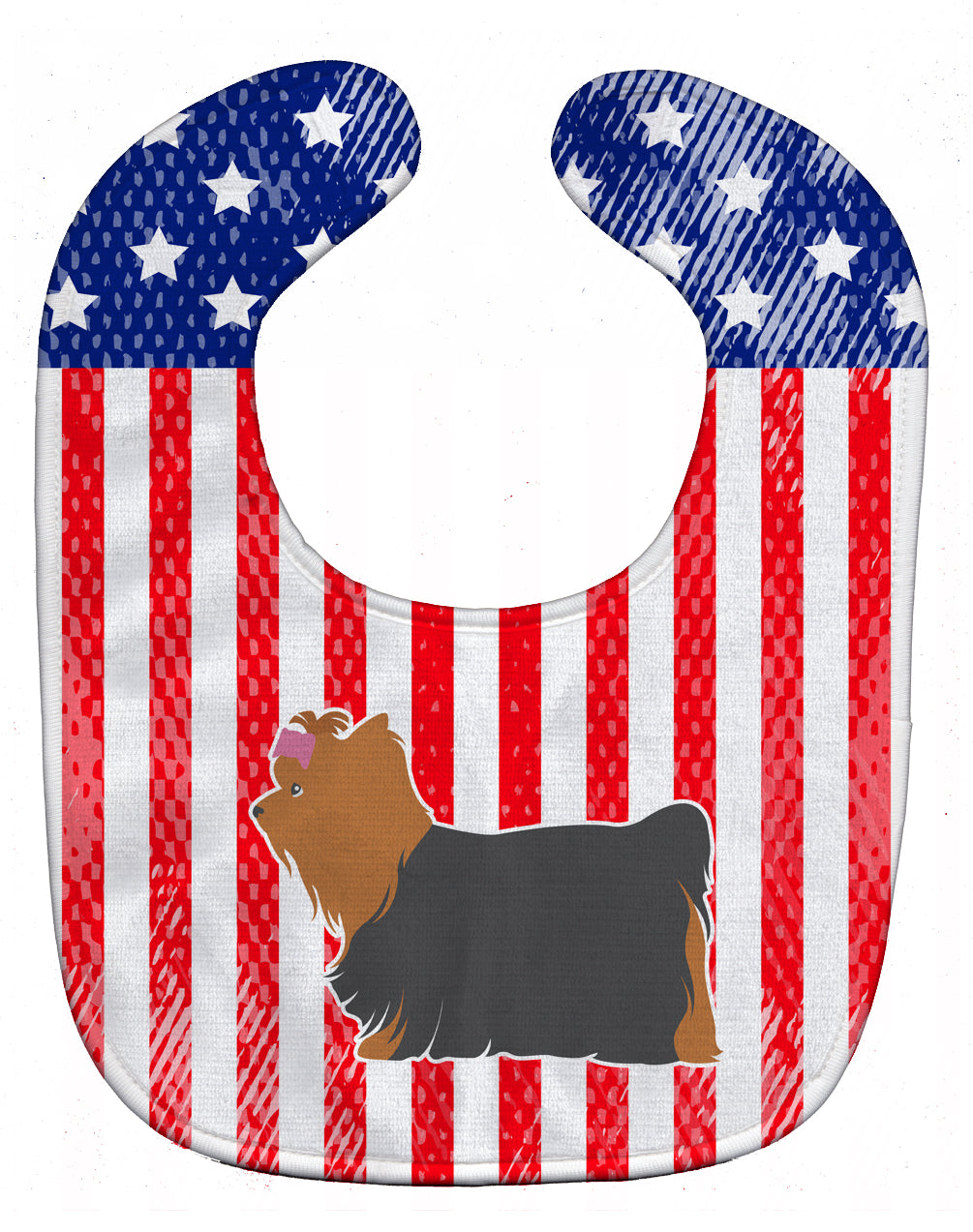 USA Patriotic Yorkshire Terrier Yorkie Baby Bib BB3334BIB - the-store.com