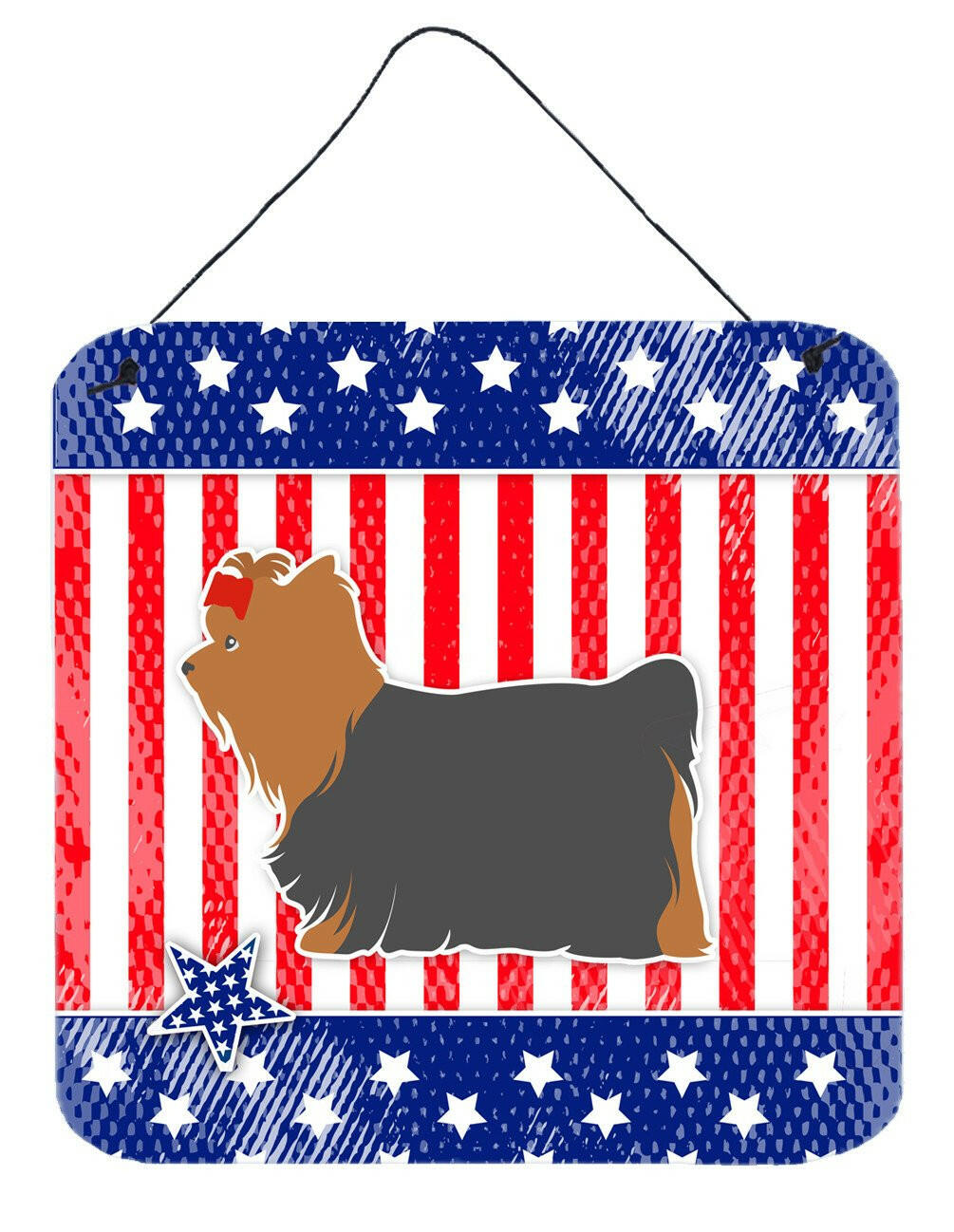 USA Patriotic Yorkshire Terrier Yorkie Wall or Door Hanging Prints BB3334DS66 by Caroline&#39;s Treasures