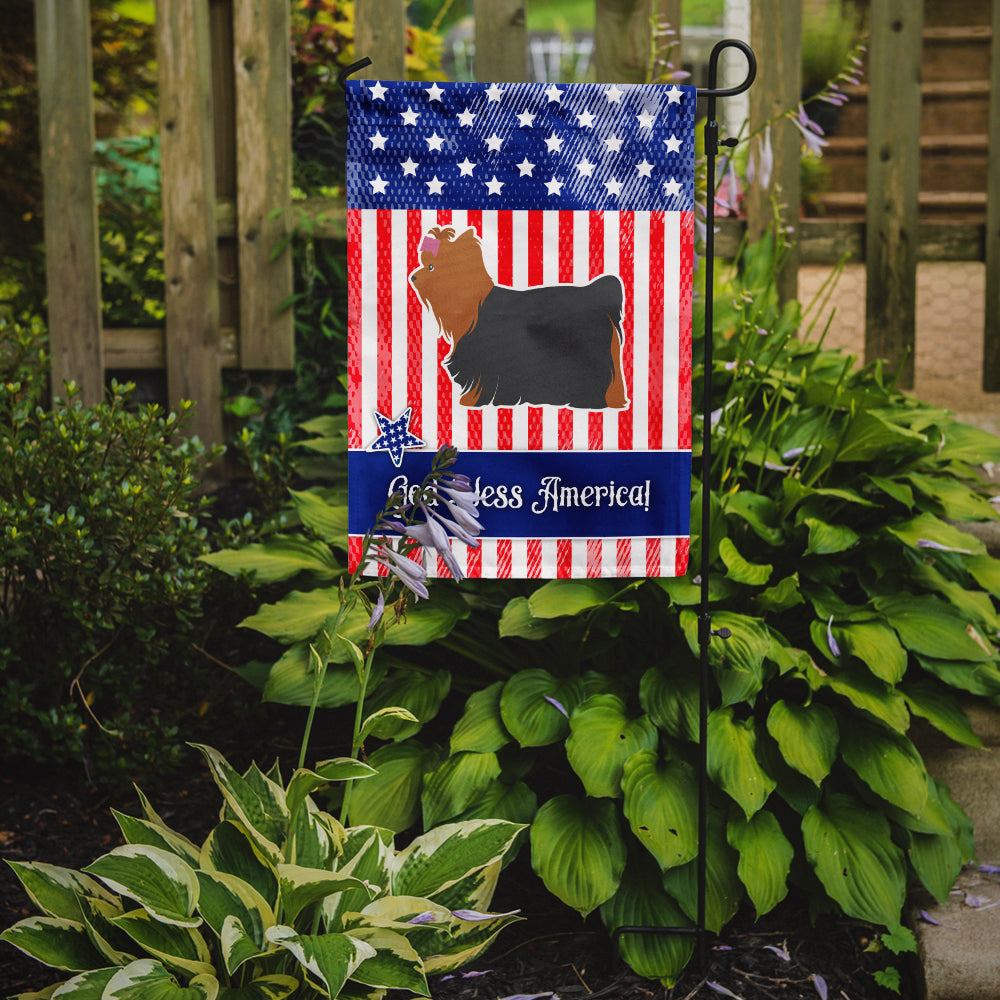 USA Patriotic Yorkshire Terrier Yorkie Flag Garden Size BB3334GF  the-store.com.