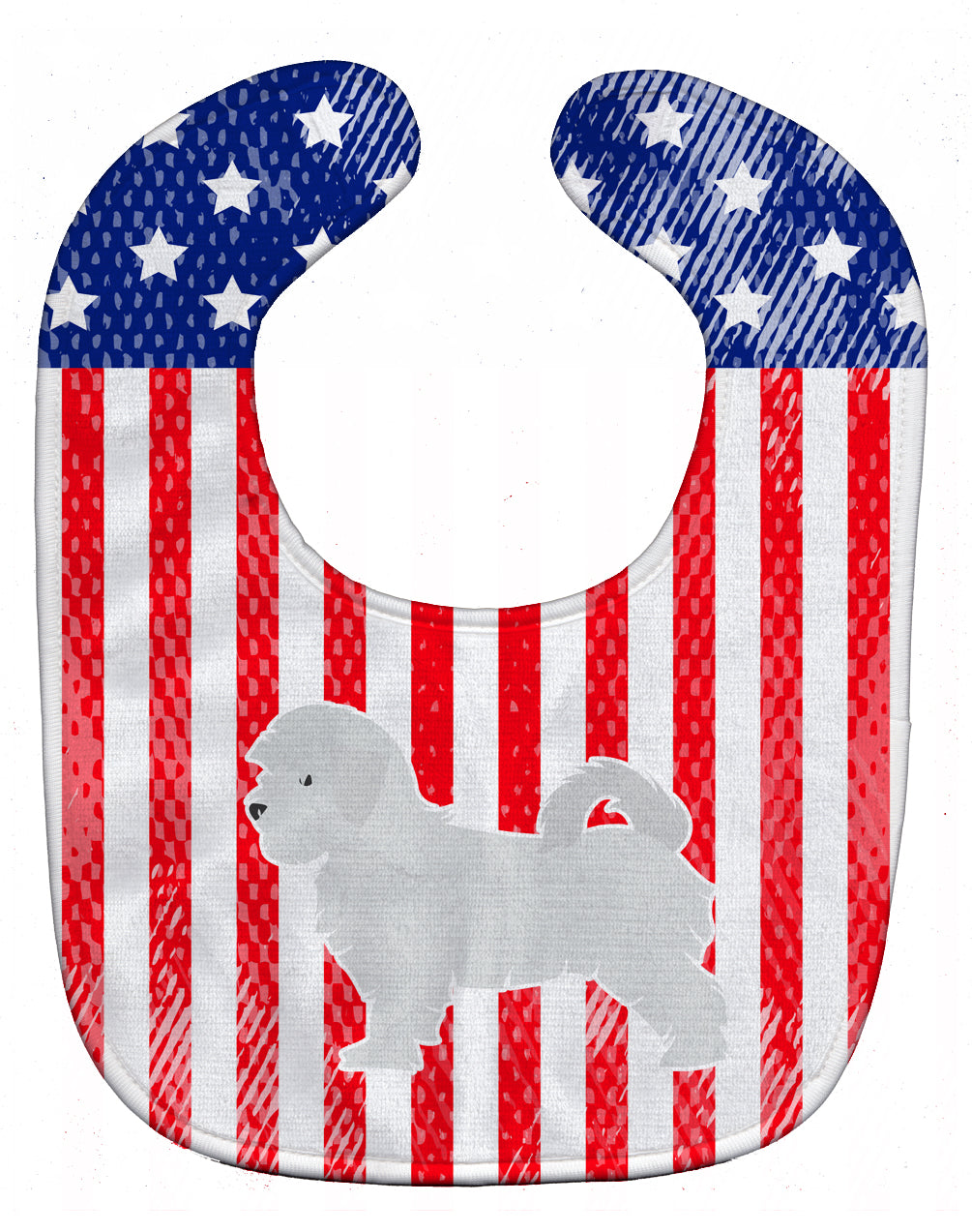 USA Patriotic Maltese Baby Bib BB3336BIB - the-store.com