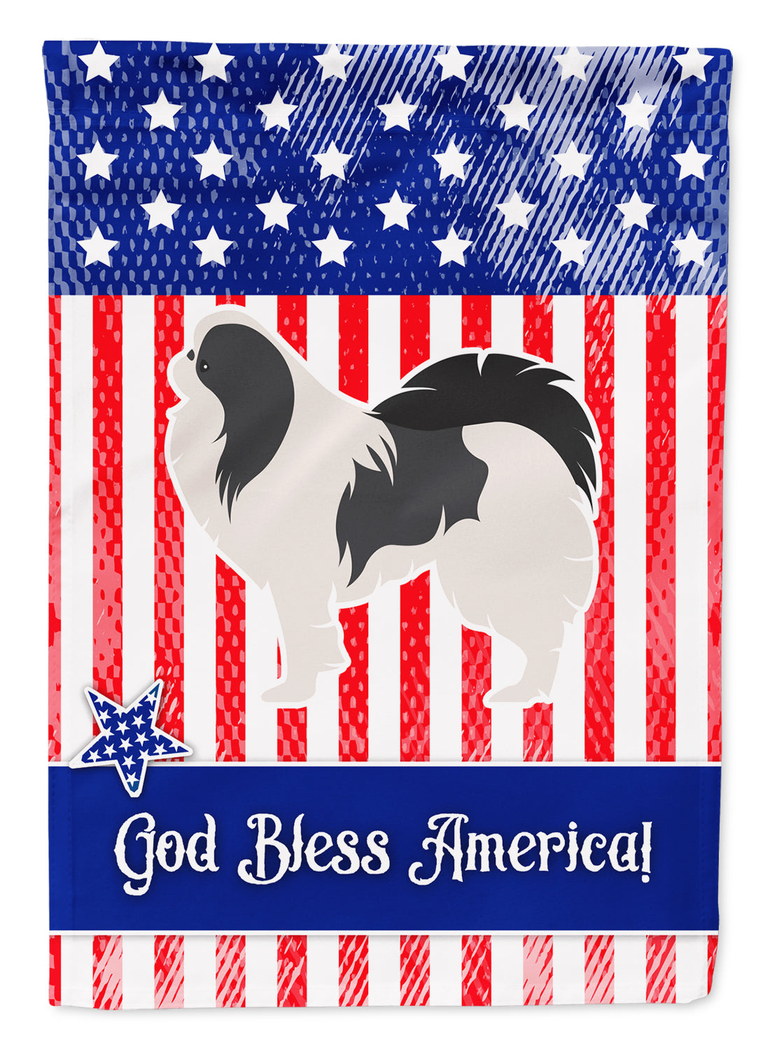 USA Patriotic Japanese Chin Flag Garden Size BB3337GF  the-store.com.