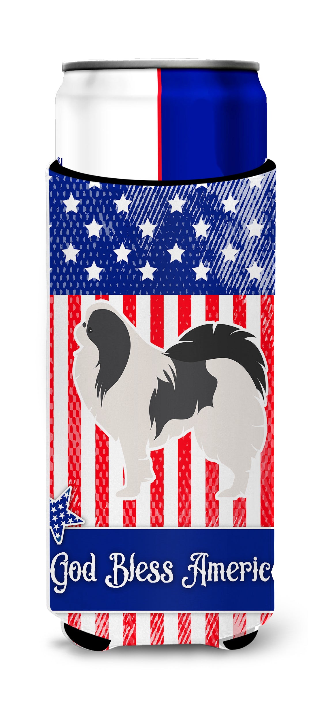 USA Patriotic Japanese Chin  Ultra Hugger for slim cans BB3337MUK  the-store.com.