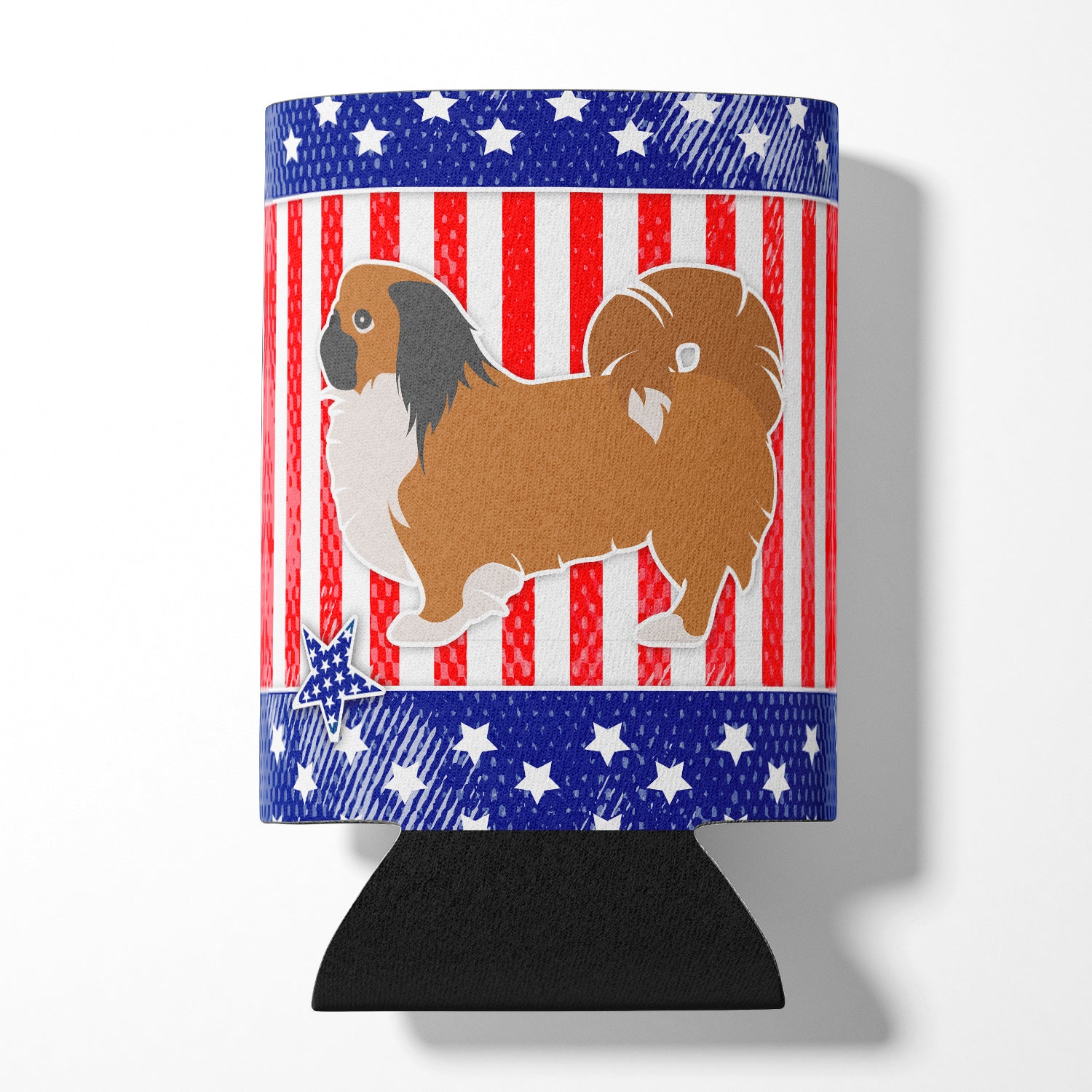 USA Patriotic Pekingese Can or Bottle Hugger BB3338CC  the-store.com.