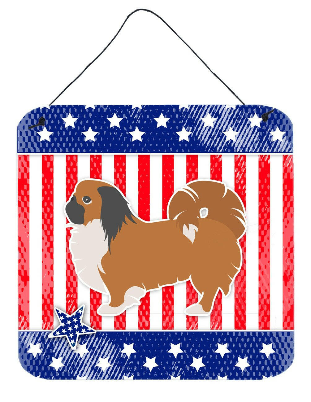 USA Patriotic Pekingese Wall or Door Hanging Prints BB3338DS66 by Caroline's Treasures