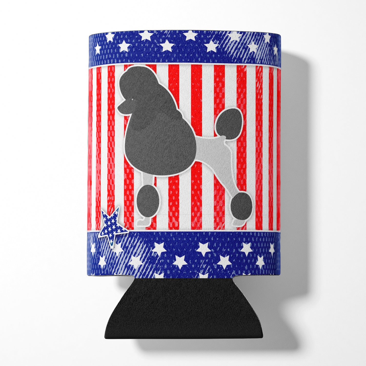 USA Patriotic Poodle Can or Bottle Hugger BB3339CC  the-store.com.