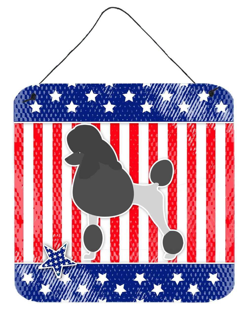 USA Patriotic Poodle Wall or Door Hanging Prints BB3339DS66 by Caroline's Treasures