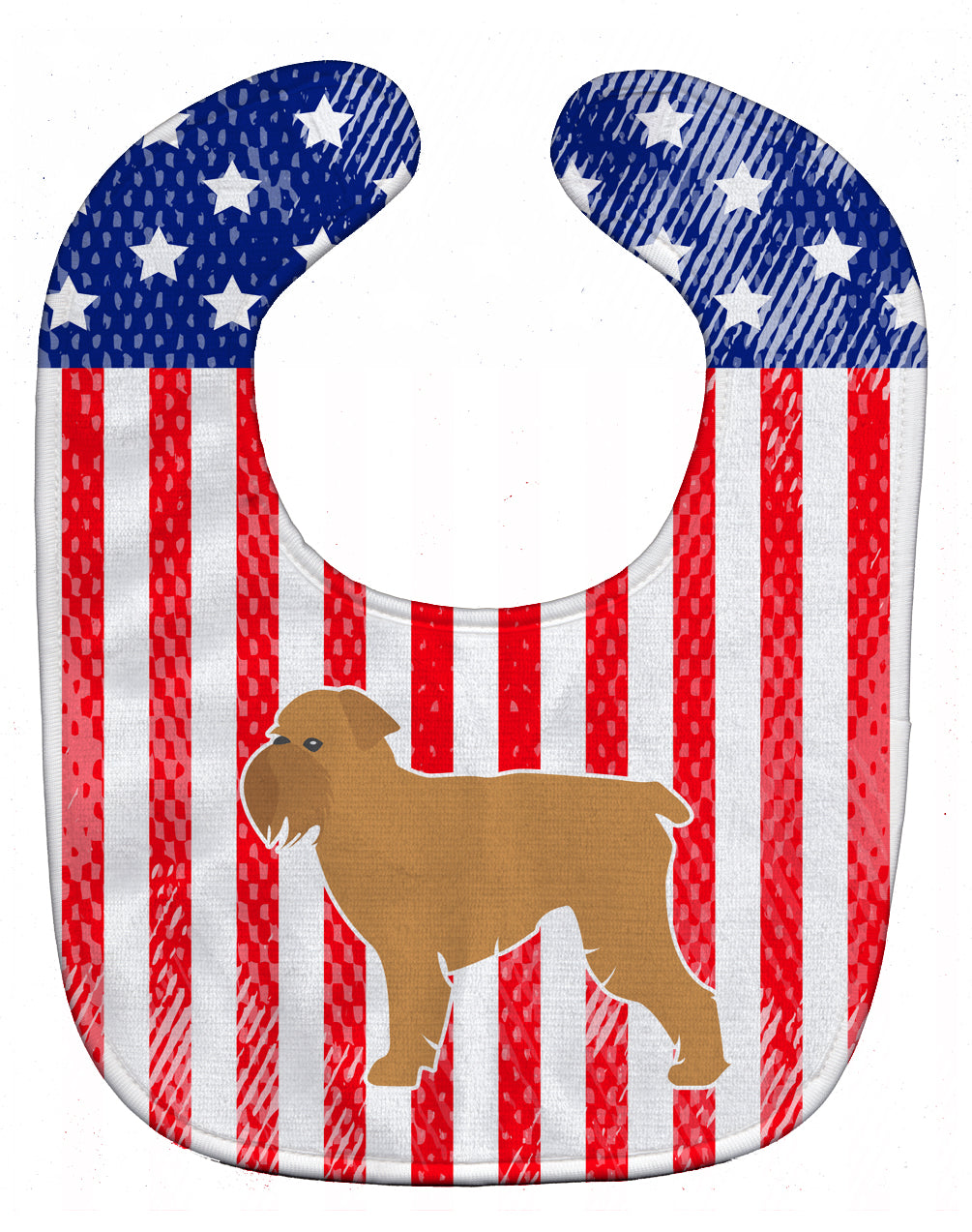 USA Patriotic Brussels Griffon Baby Bib BB3340BIB - the-store.com