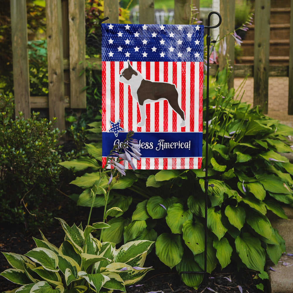 USA Patriotic Boston Terrier Flag Garden Size BB3344GF  the-store.com.