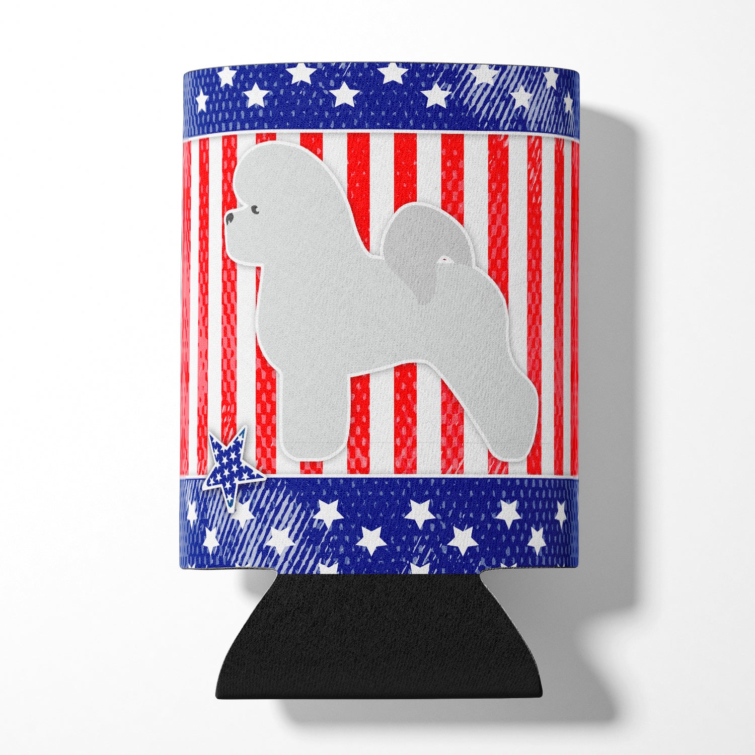 USA Patriotic Bichon Frise Can or Bottle Hugger BB3345CC  the-store.com.