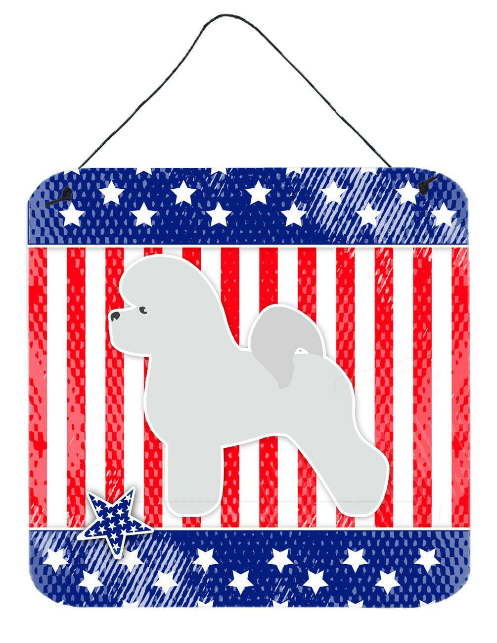 USA Patriotic Bichon Frise Wall or Door Hanging Prints BB3345DS66 by Caroline&#39;s Treasures