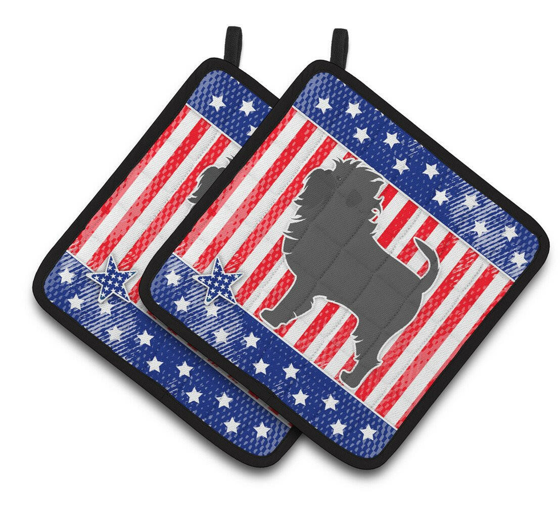 USA Patriotic Affenpinscher Pair of Pot Holders BB3348PTHD by Caroline's Treasures