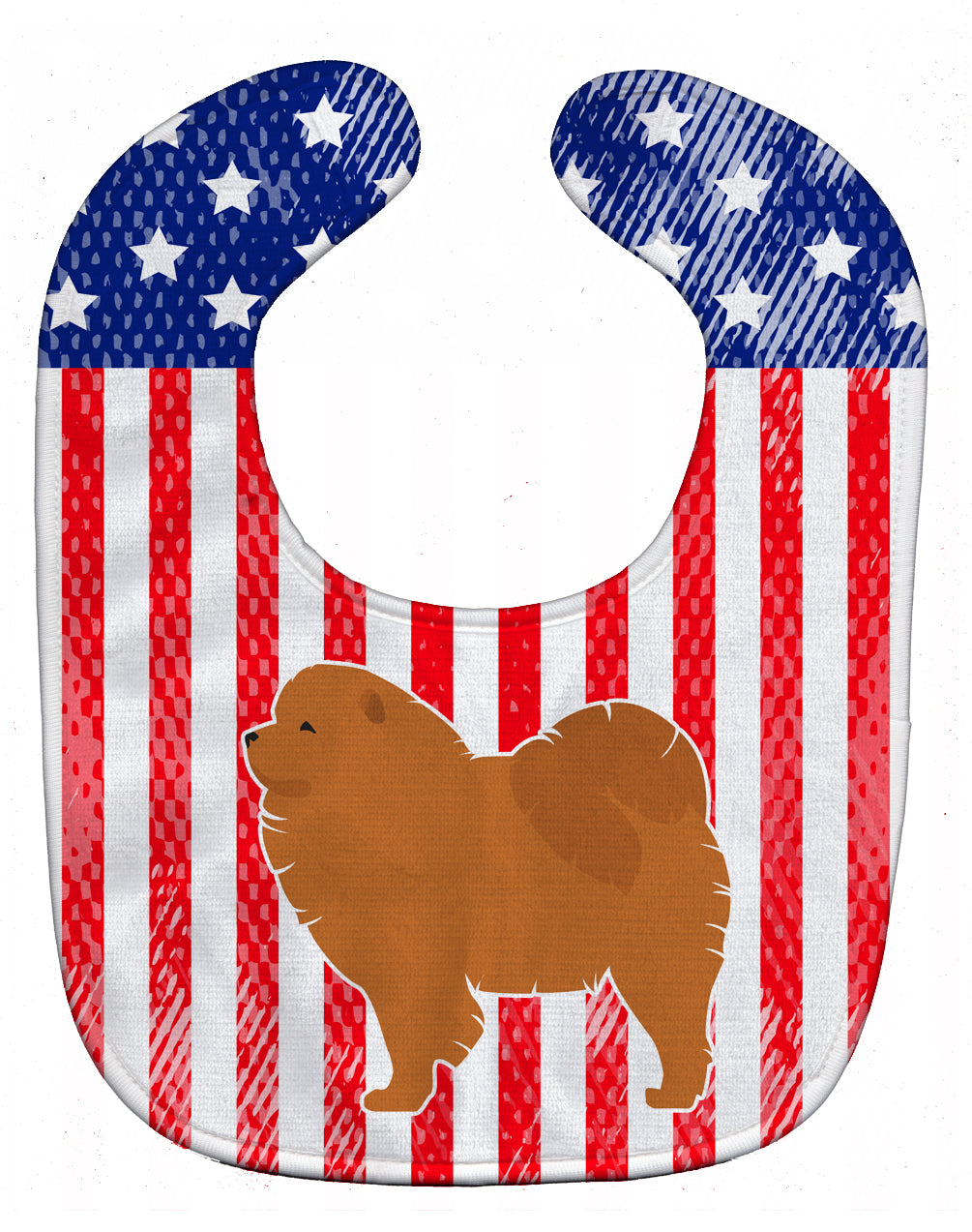 USA Patriotic Chow Chow Baby Bib BB3351BIB - the-store.com