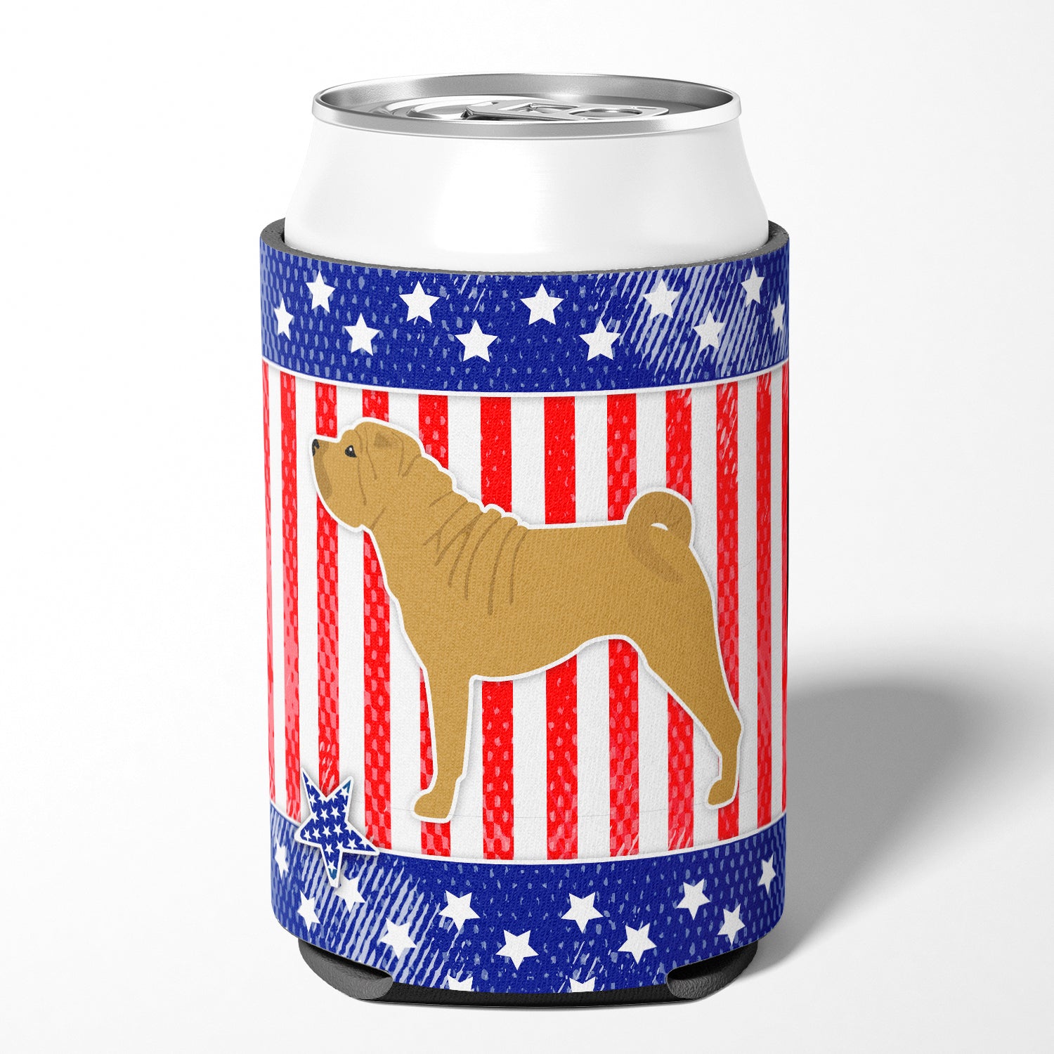 USA Patriotic Shar Pei Can or Bottle Hugger BB3352CC  the-store.com.