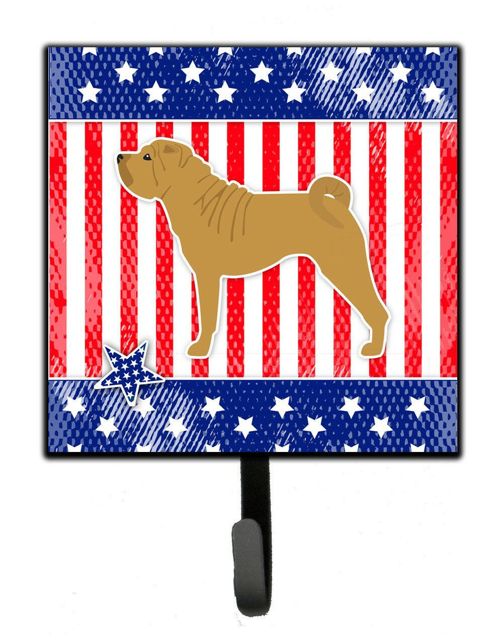 USA Patriotic Shar Pei Leash or Key Holder BB3352SH4 by Caroline's Treasures