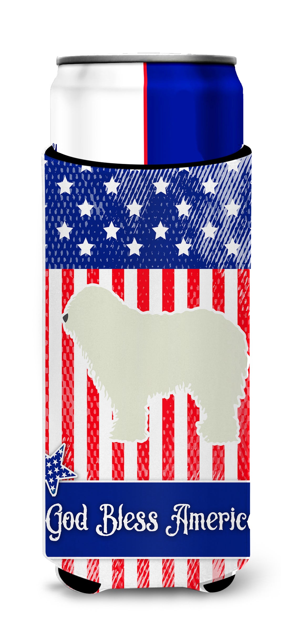 USA Patriotic Komondor  Ultra Hugger for slim cans BB3355MUK  the-store.com.