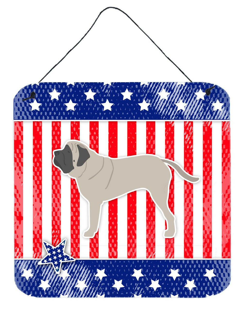 USA Patriotic English Mastiff Wall or Door Hanging Prints BB3356DS66 by Caroline's Treasures