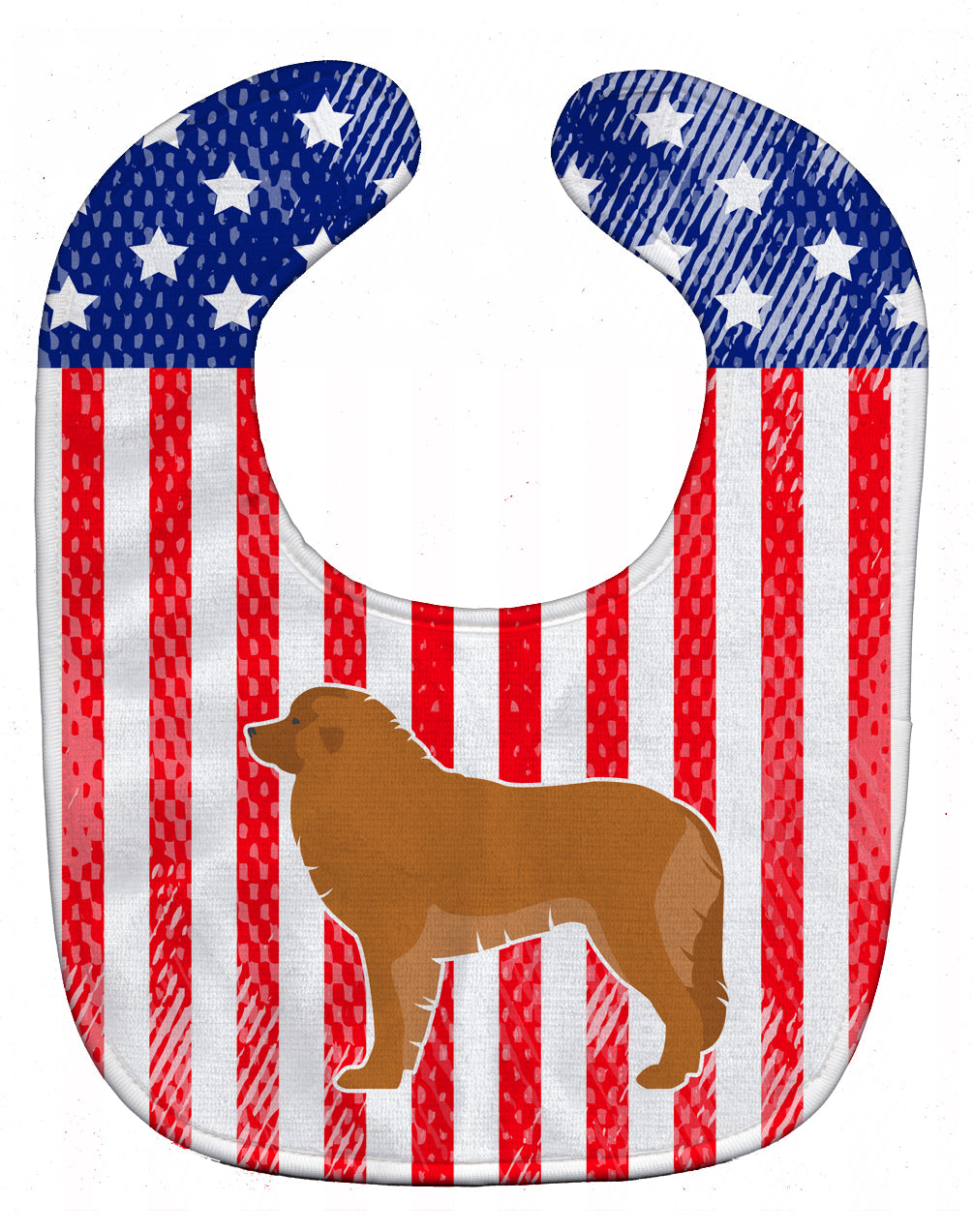 USA Patriotic Leonberger Baby Bib BB3358BIB - the-store.com