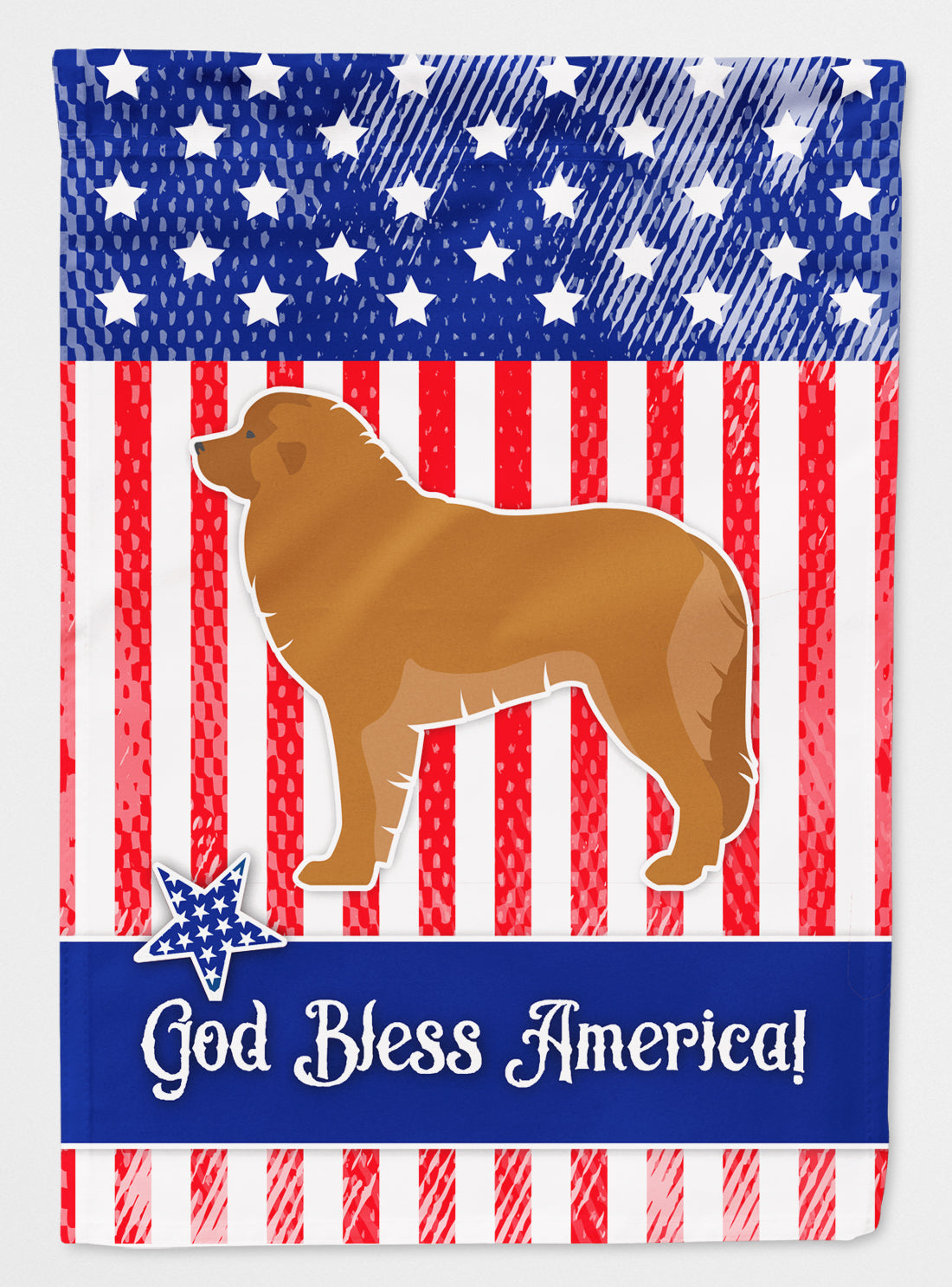 USA Patriotic Leonberger Flag Canvas House Size BB3358CHF  the-store.com.