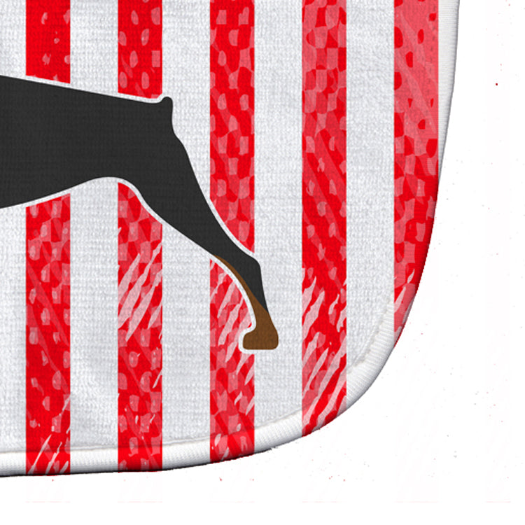 USA Patriotic Doberman Pinscher Baby Bib BB3360BIB - the-store.com