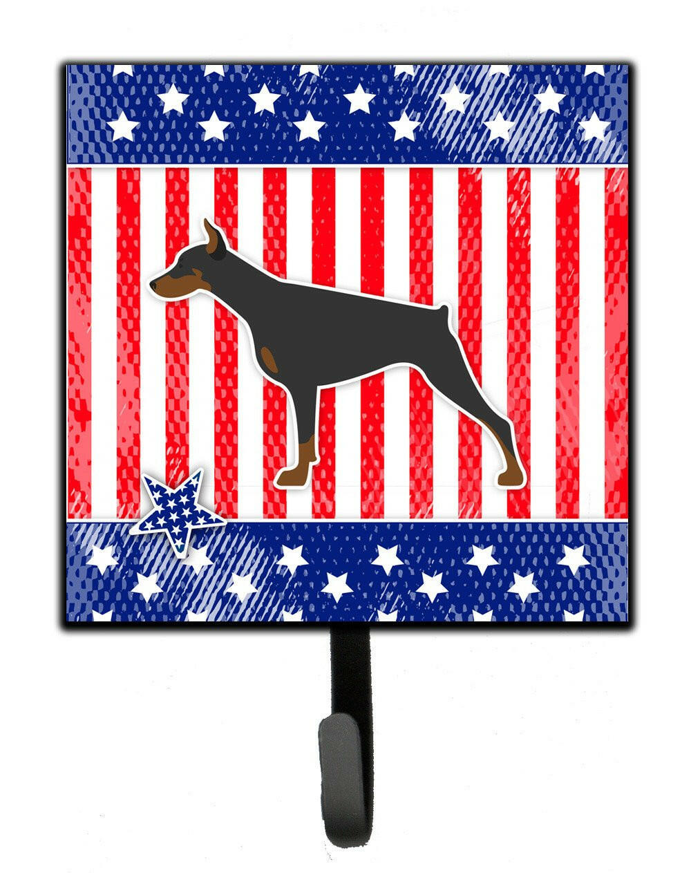 USA Patriotic Doberman Pinscher Leash or Key Holder BB3360SH4 by Caroline's Treasures