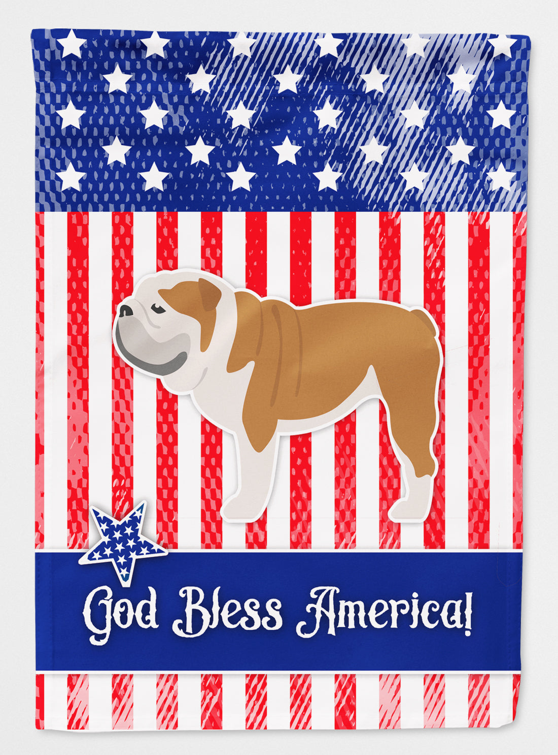 USA Patriotic English Bulldog Flag Canvas House Size BB3362CHF  the-store.com.