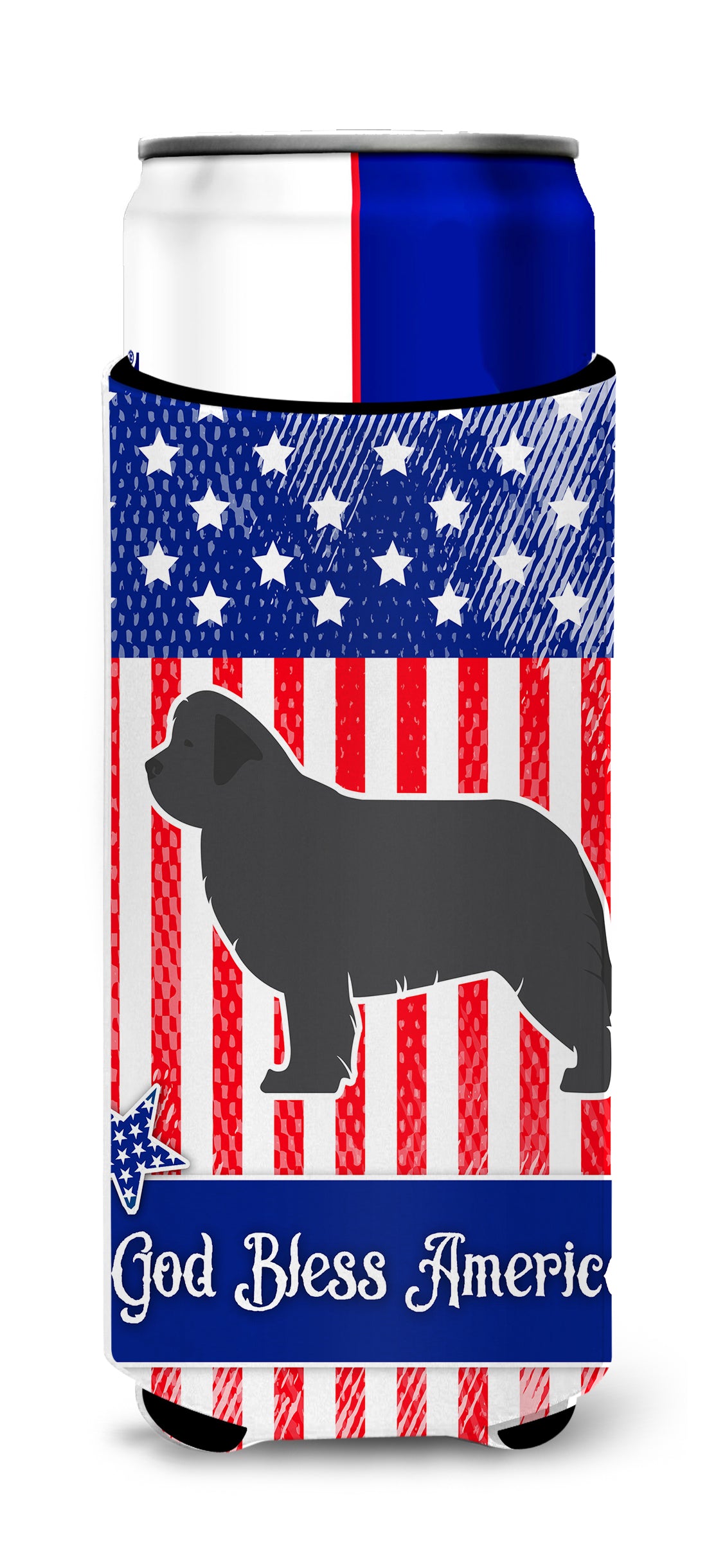 USA Patriotic Newfoundland  Ultra Hugger for slim cans BB3364MUK  the-store.com.