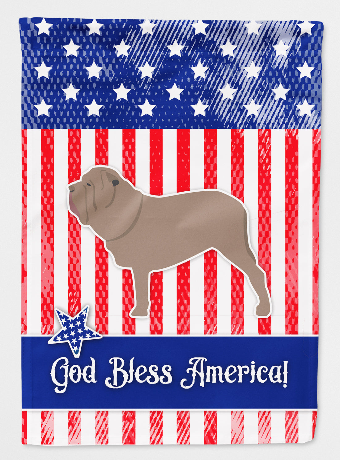 USA Patriotic Neapolitan Mastiff Flag Canvas House Size BB3365CHF  the-store.com.