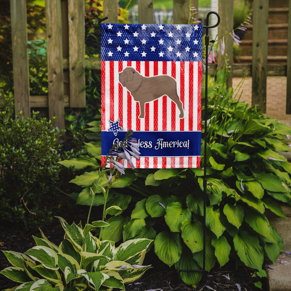 USA Patriotic Neapolitan Mastiff Flag Garden Size BB3365GF  the-store.com.